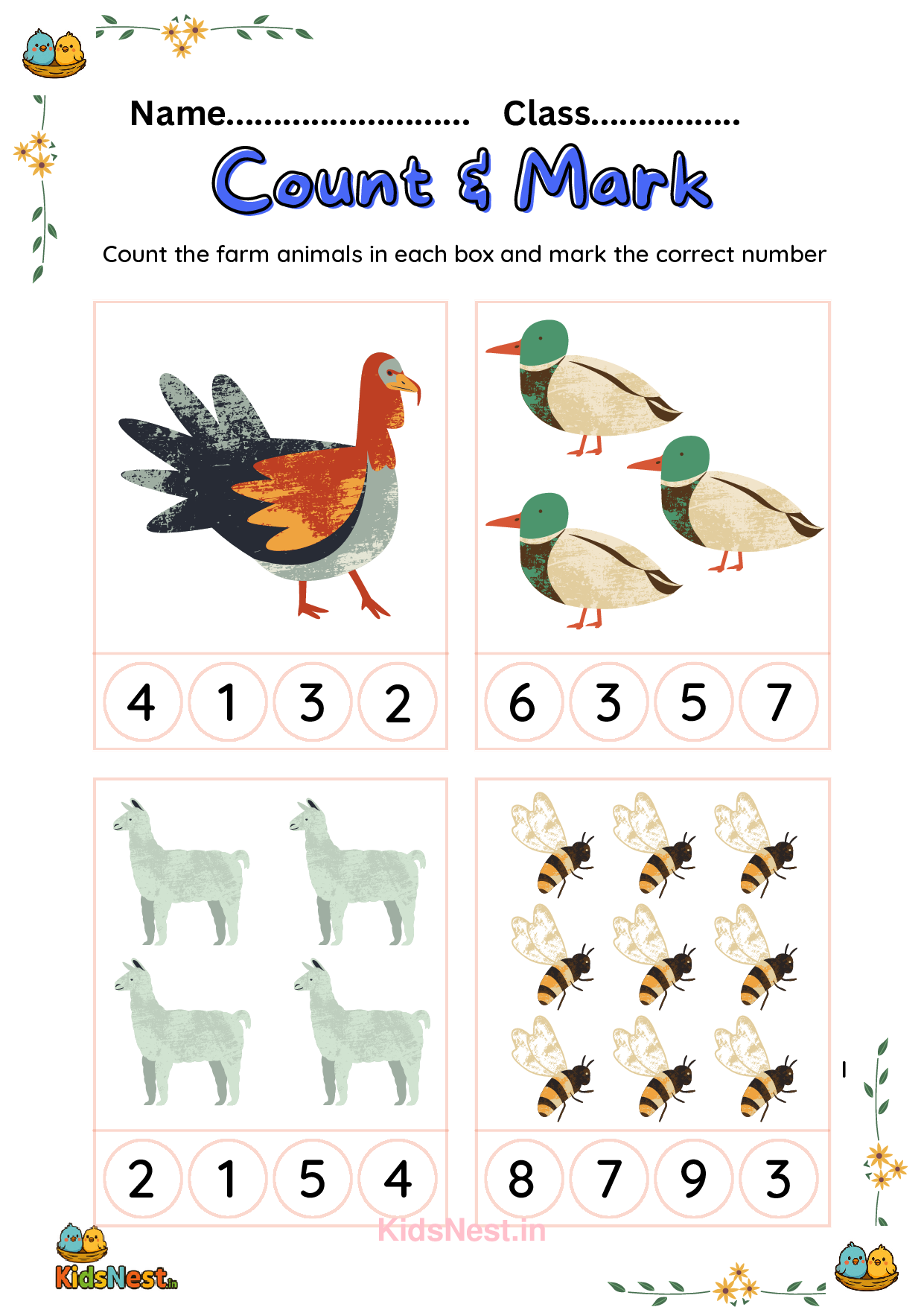 Count & Mark: Printable Counting Worksheets for Kids