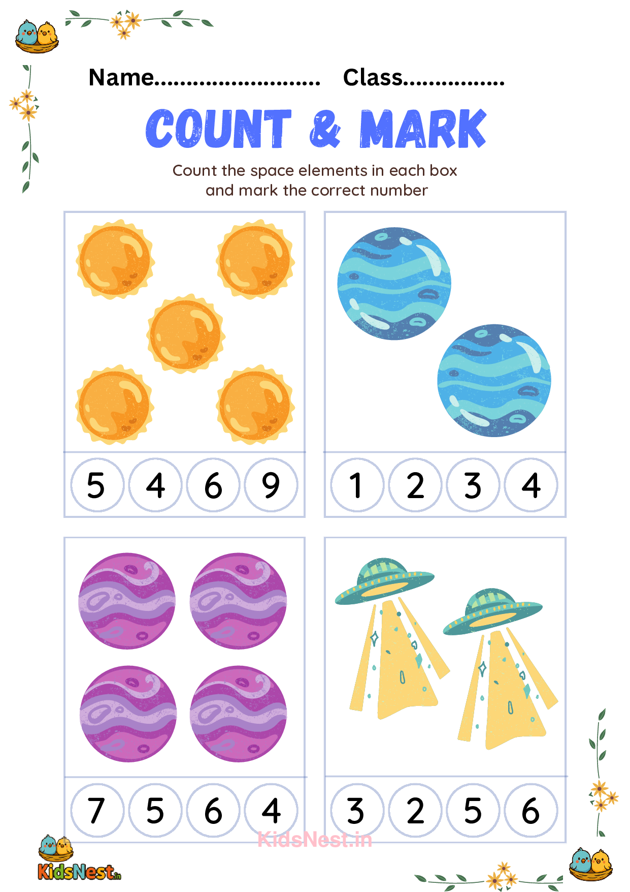 Kids Count & Mark Worksheet | Printable Educational Activity