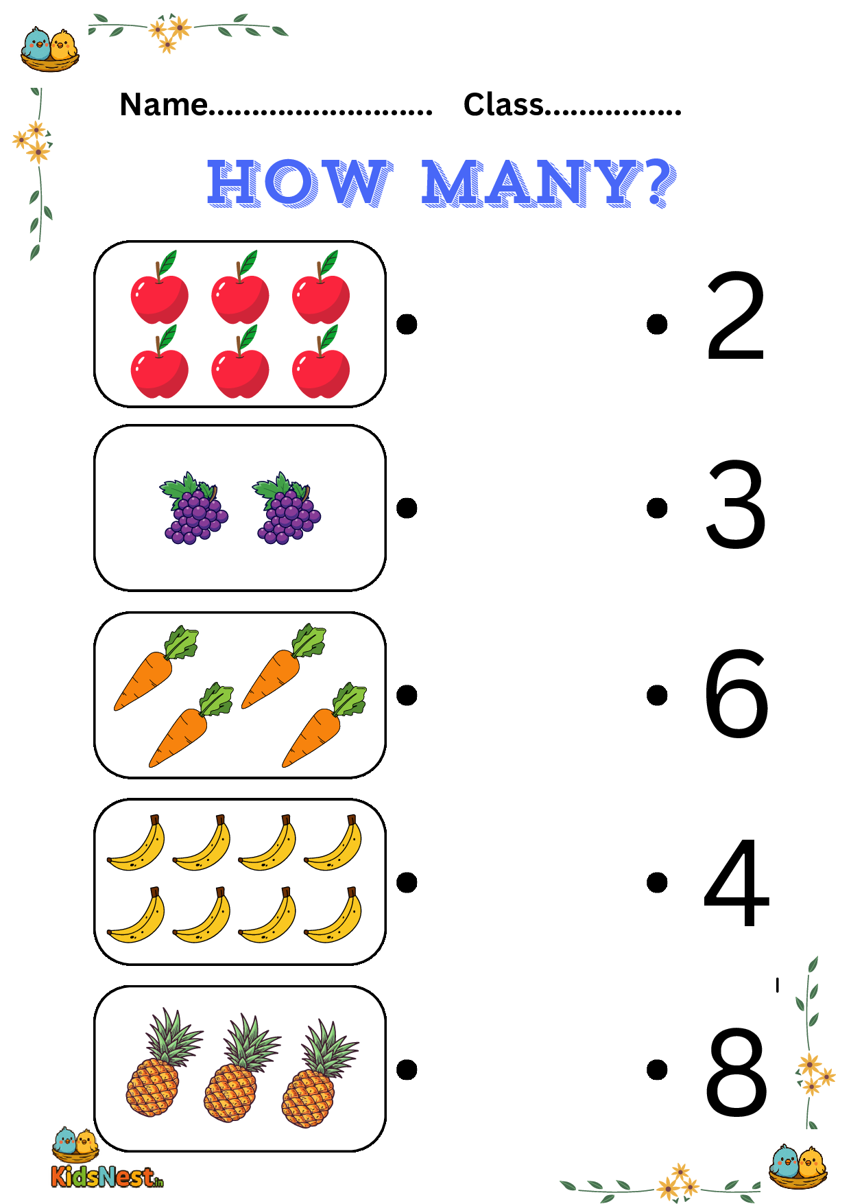 Count Them All | Printable Counting Worksheet for Kids
