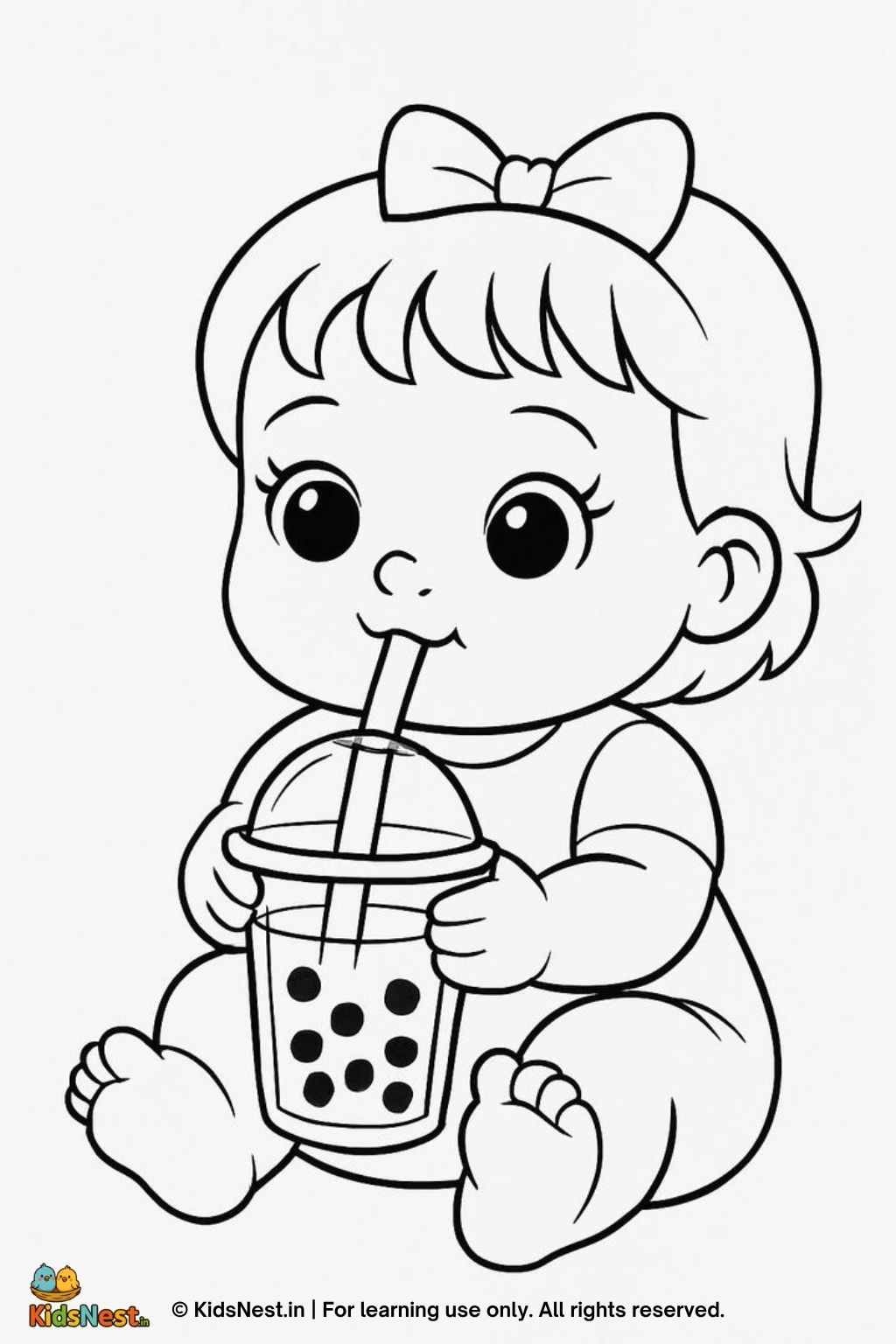 Free Cute Doll Coloring Page | Printable Activity for Kids
