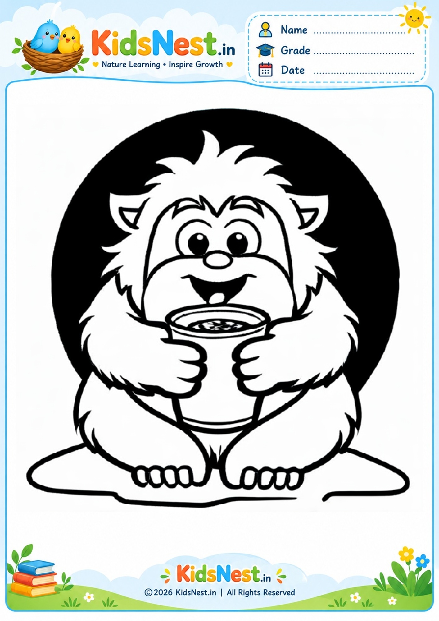Cute Yeti Coloring Activity for Kids | Free Printable PDF