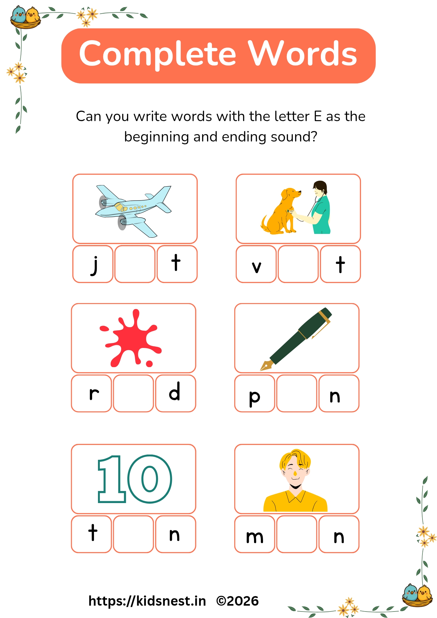 Printable CVC Worksheets for Kids | Phonics & Reading Practice