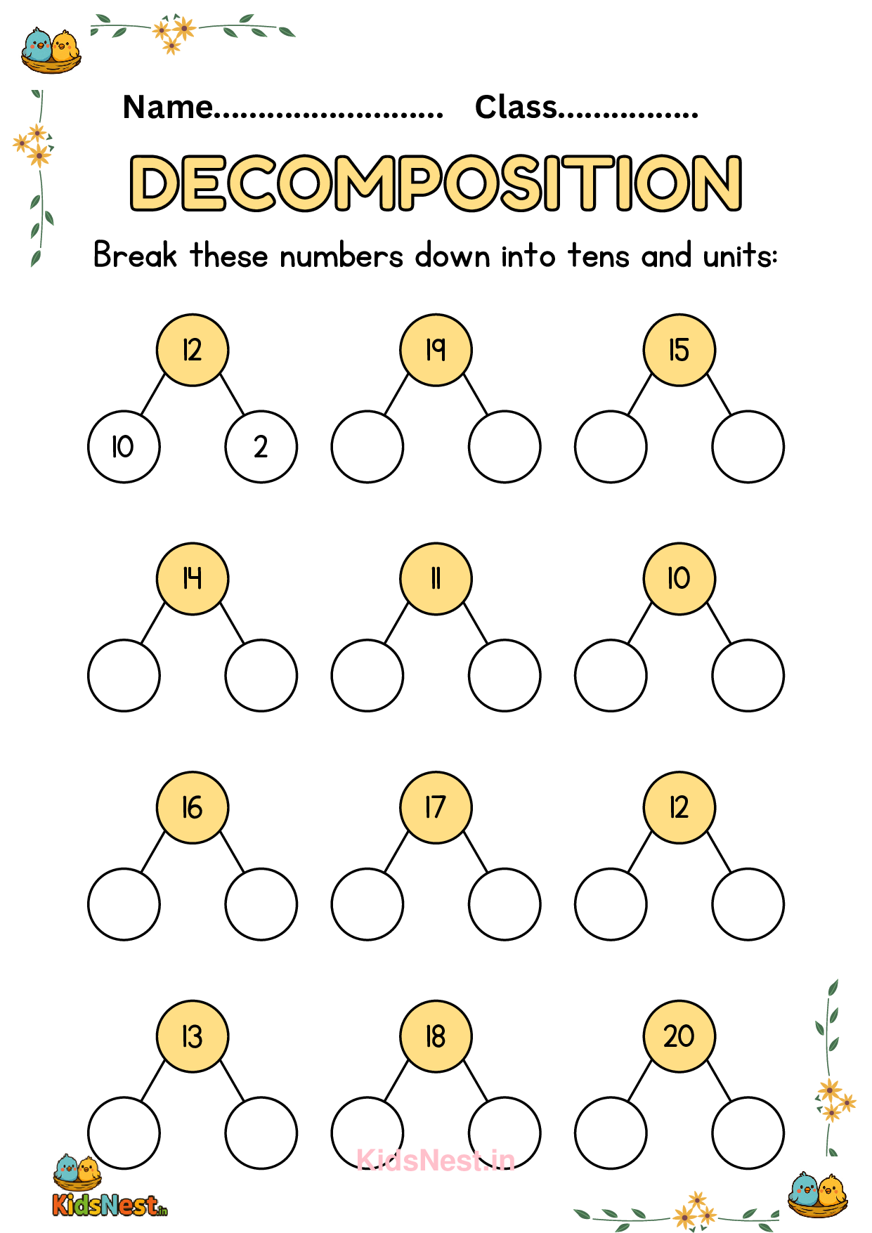 Fun Decomposition Science Activity | Printable Worksheet for Kids