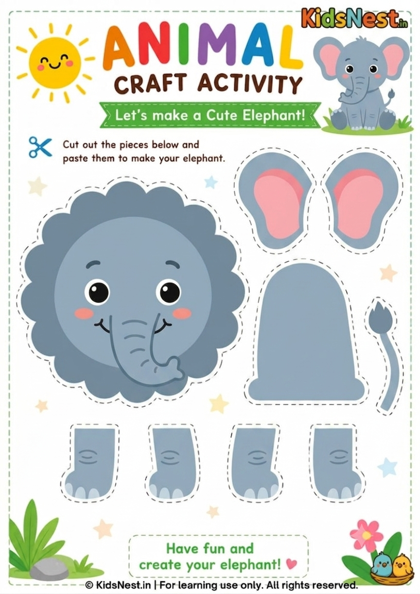 Easy Elephant Craft for Kids: Fun Animal Activity