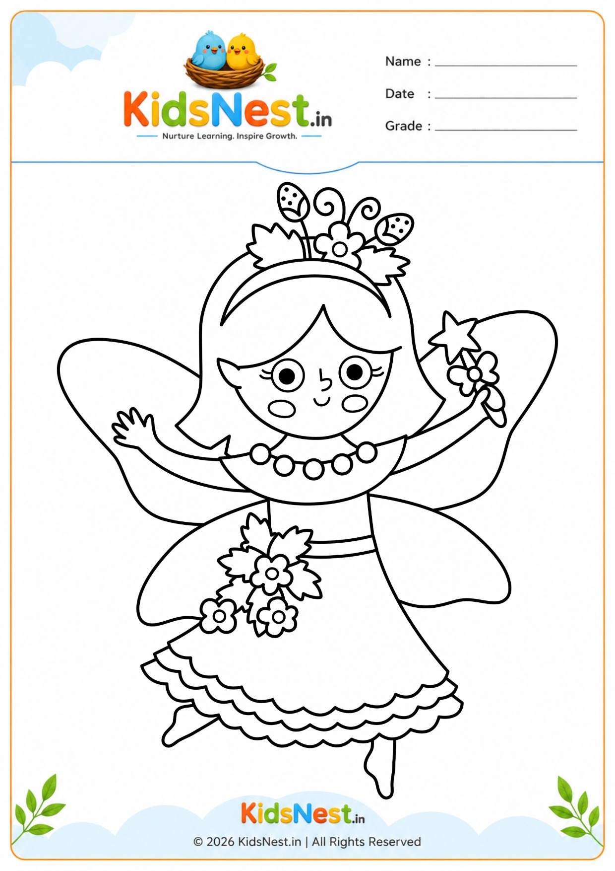 Free Fairy Tale Coloring Worksheets for Kids | Printable PDF