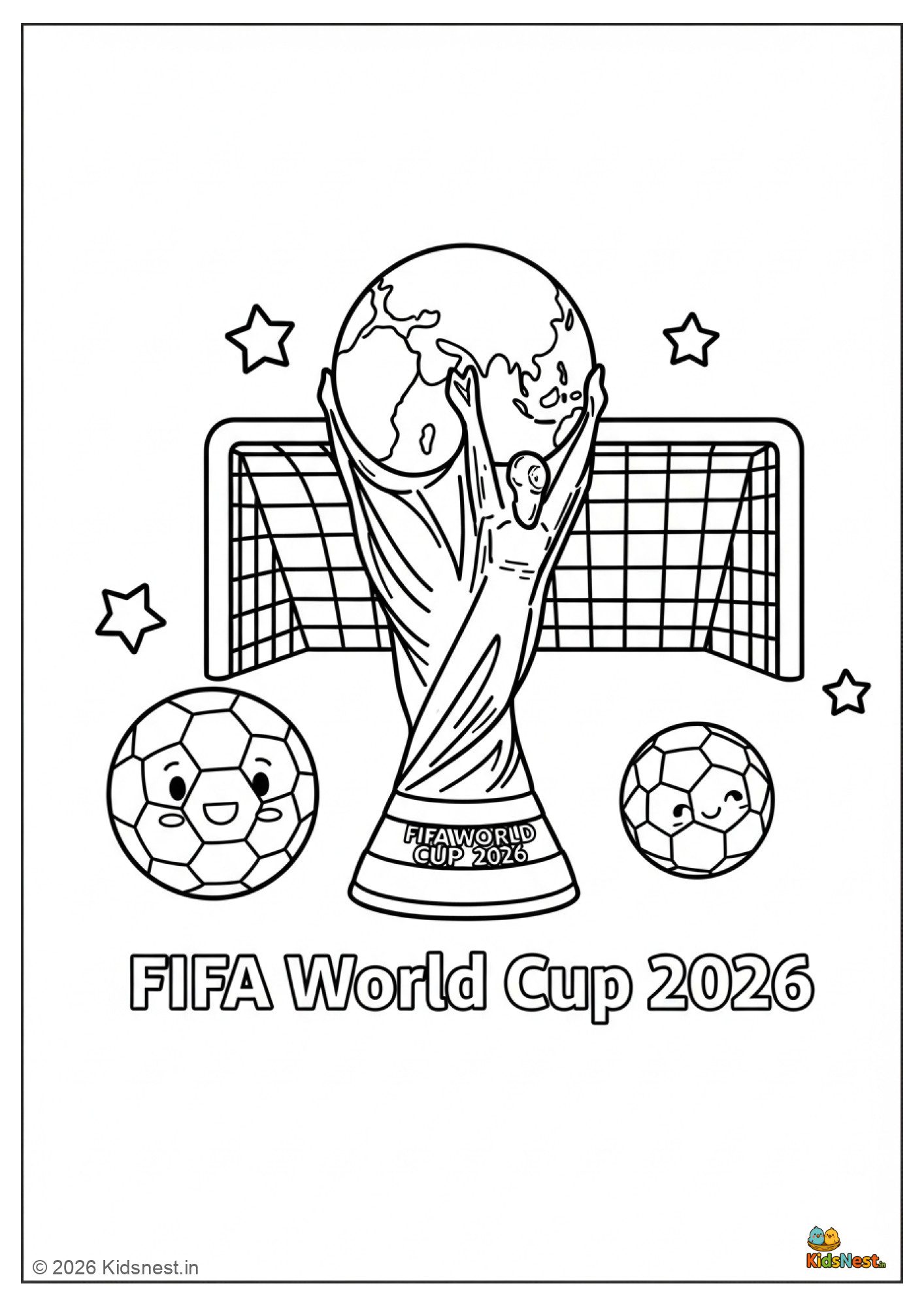 Free FIFA World Cup 2026 Coloring Page for Kids | Printable