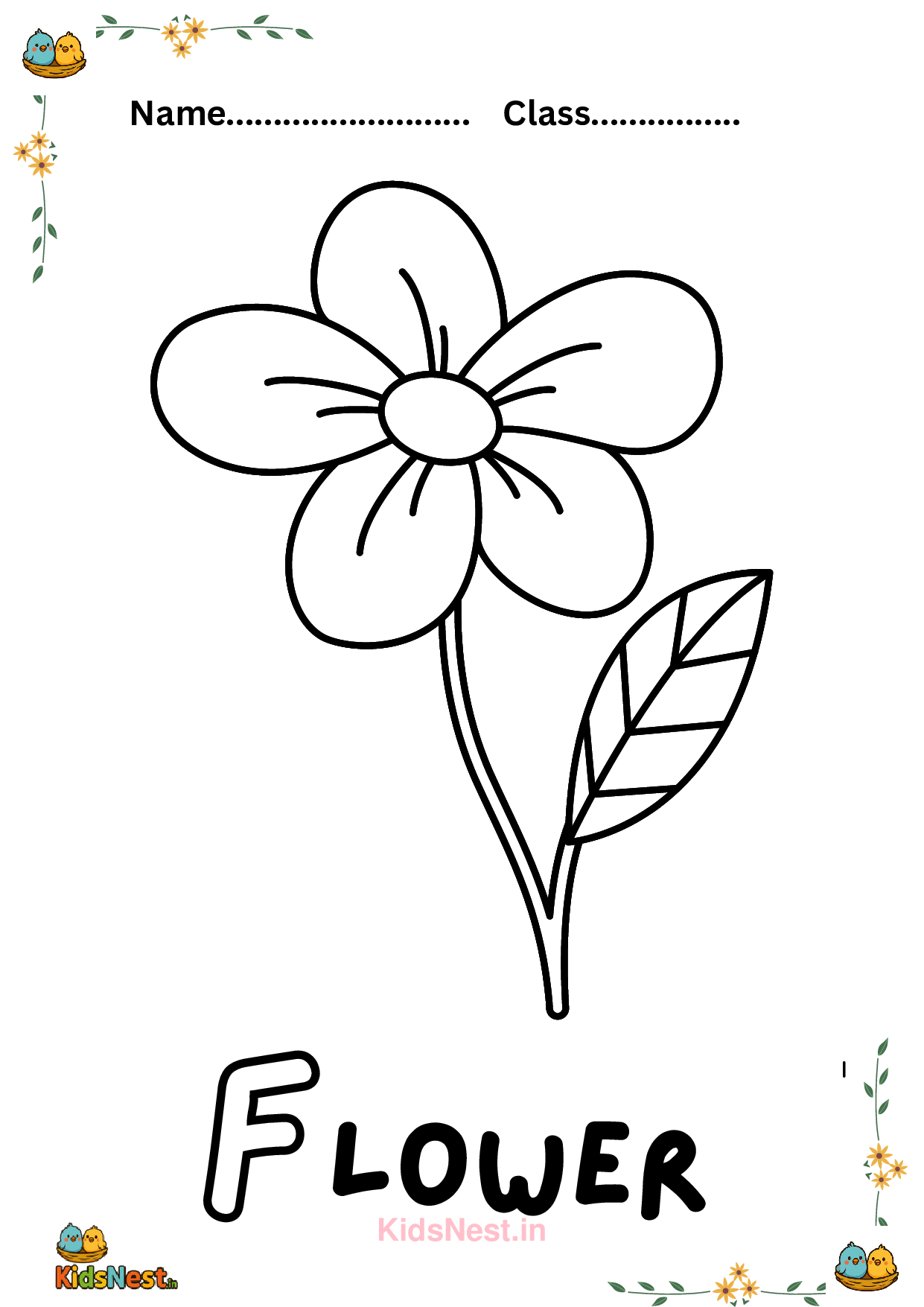 Free Flower Coloring Pages for Kids | Printable Activity