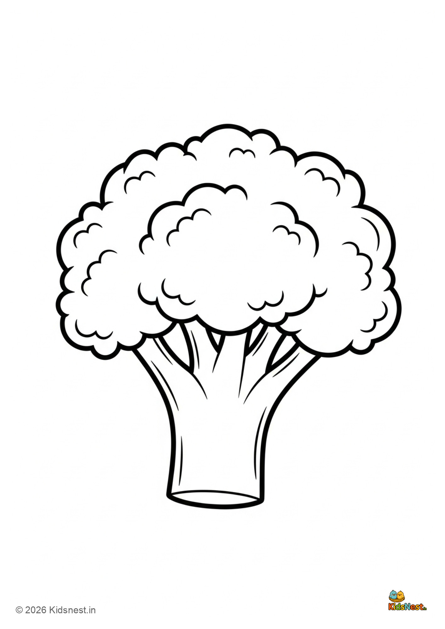 Free Broccoli Coloring Page for Kids | Printable Activity