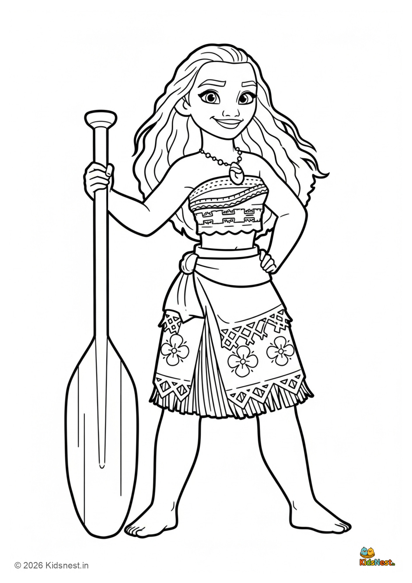 Free Disney Moana Coloring Page for Kids | Printable Activity