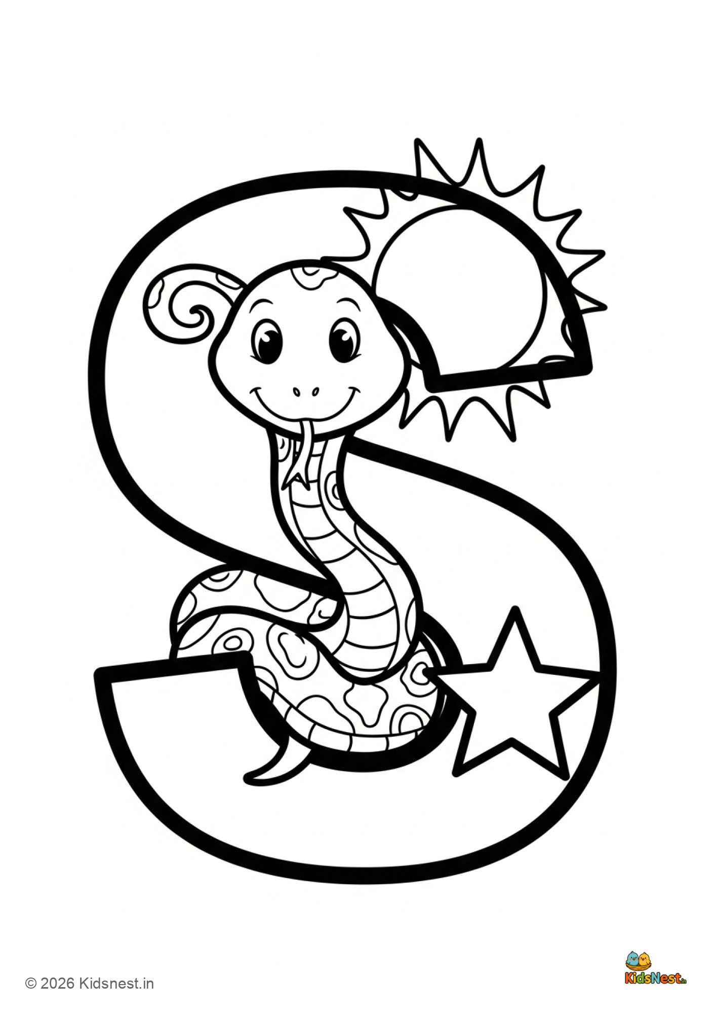 Free Letter S Coloring Page | Printable Alphabet Worksheet