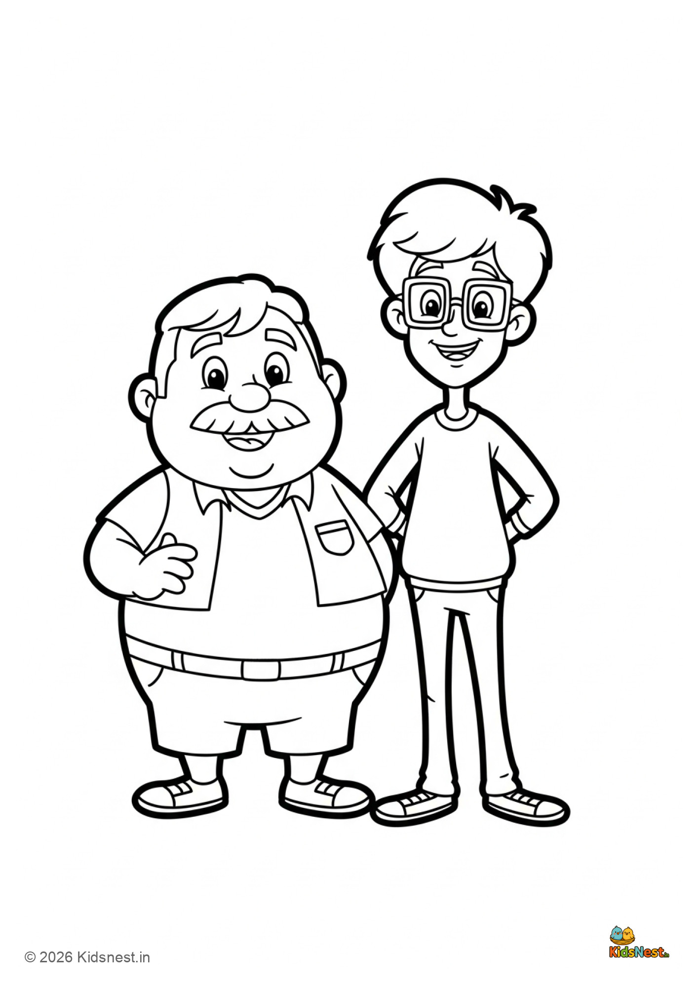 Free Motu Patlu Colouring Pages for Kids | Printable Worksheets