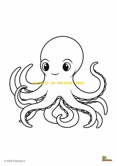 Free Octopus Coloring Page for Kids | Printable Activity