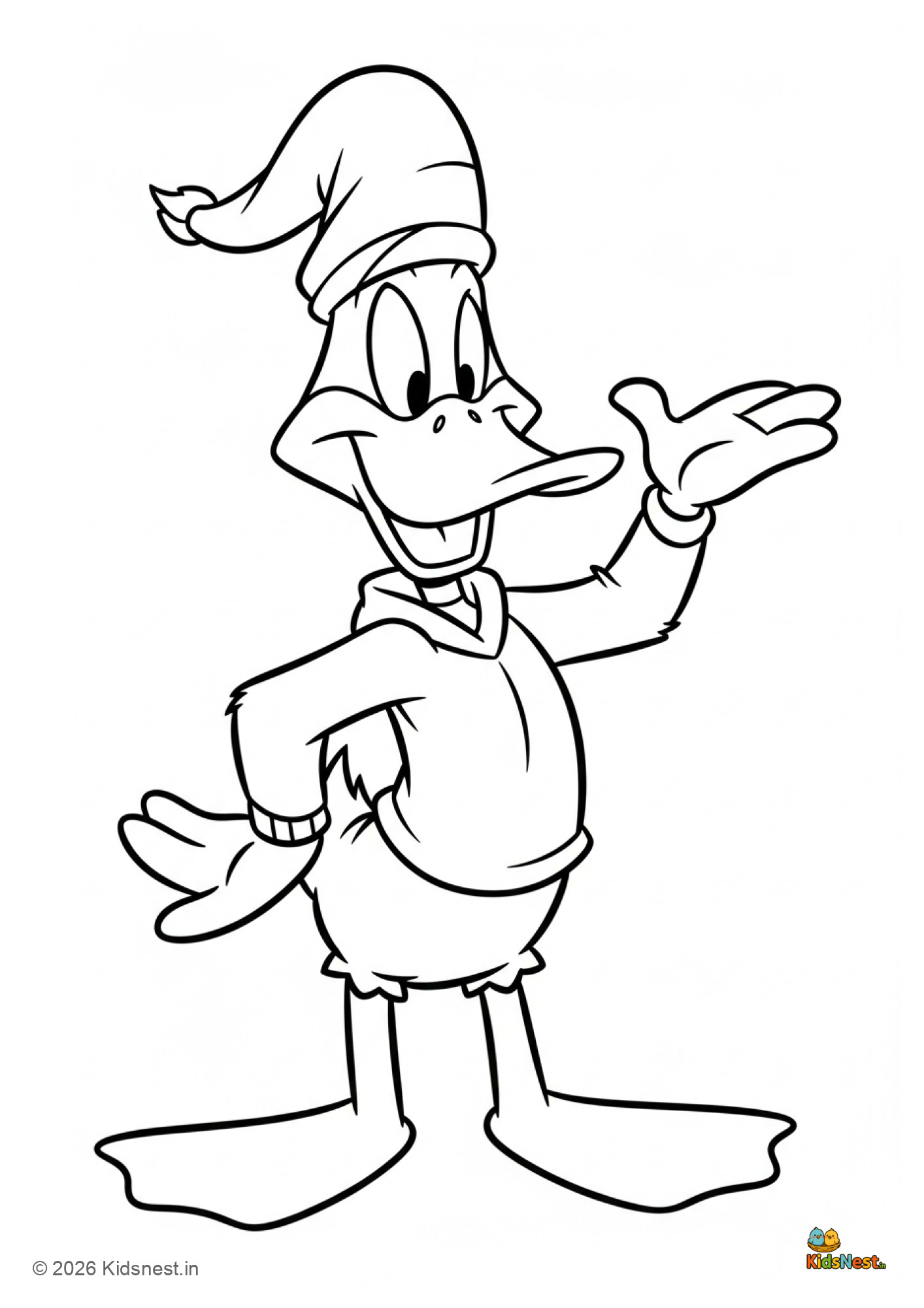 Free Printable Daffy Duck Coloring Page for Kids