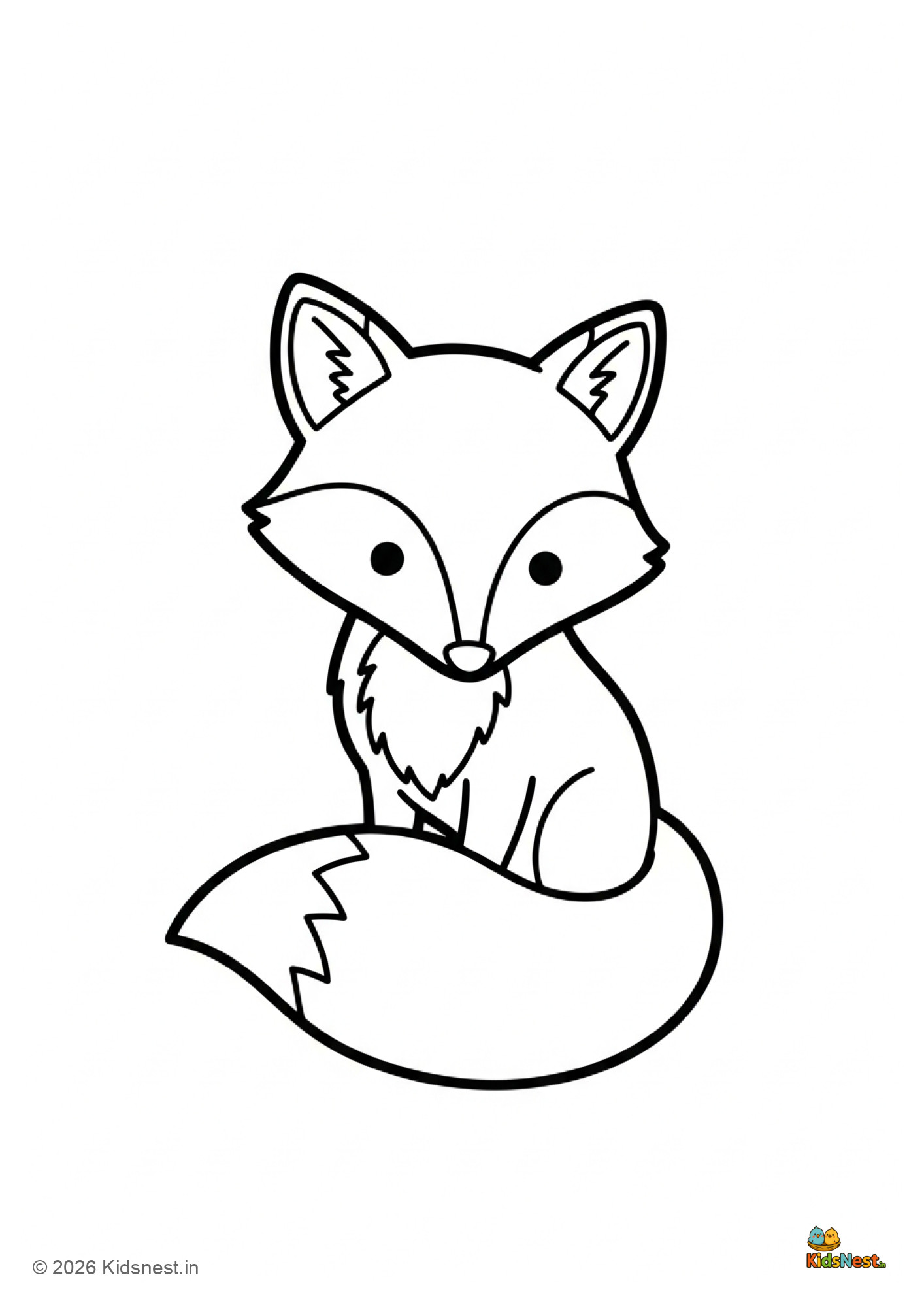 Free Printable Fox Colouring Page for Kids | Educational Fun