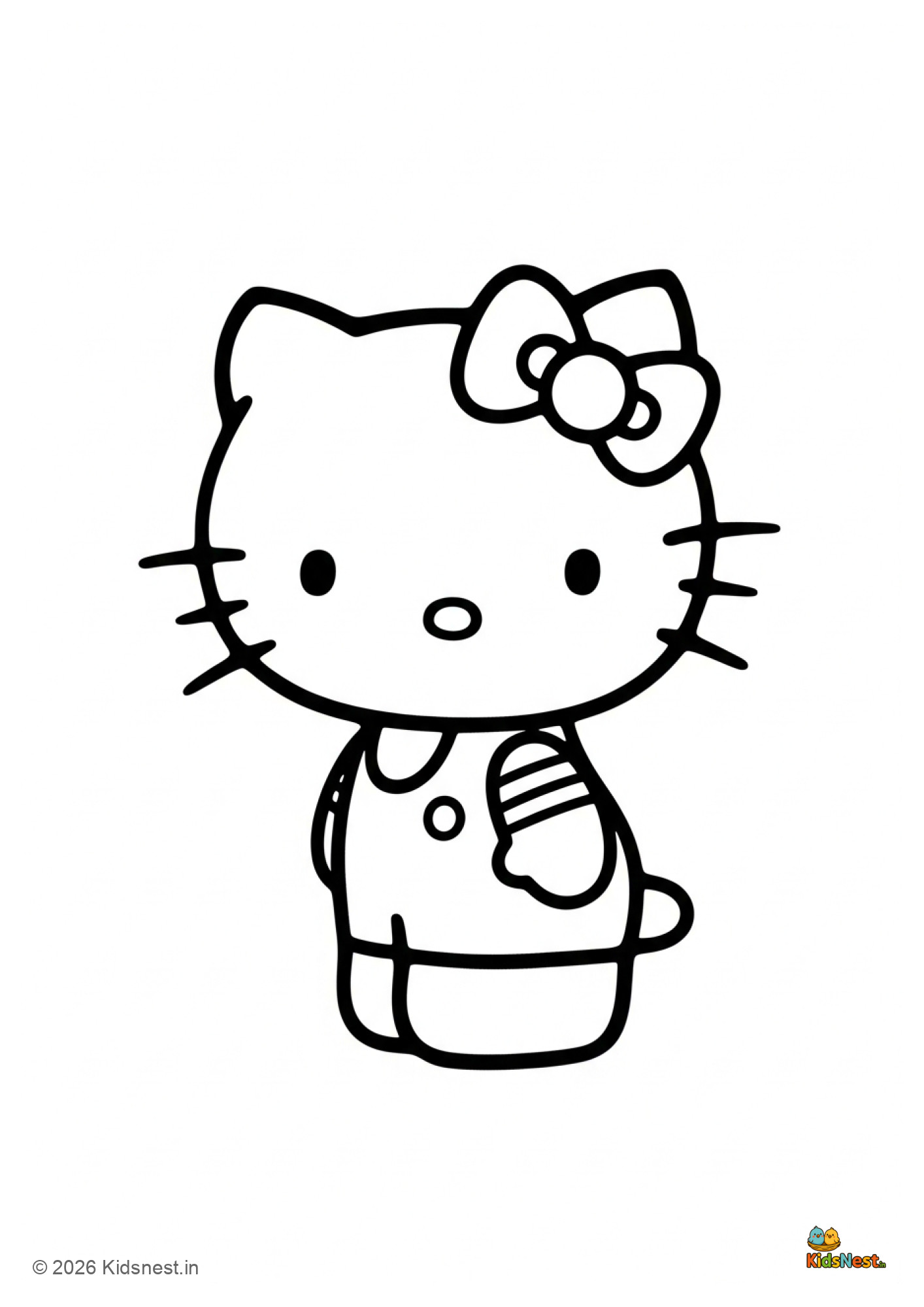 Free Printable Hello Kitty Coloring Pages for Kids