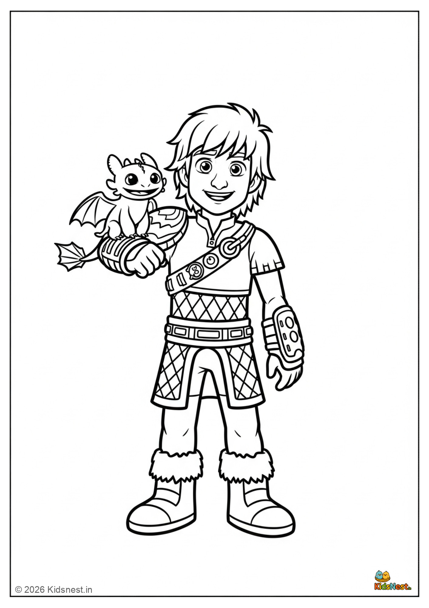 Free Printable Hiccup Coloring Page | How to Train Your Dragon