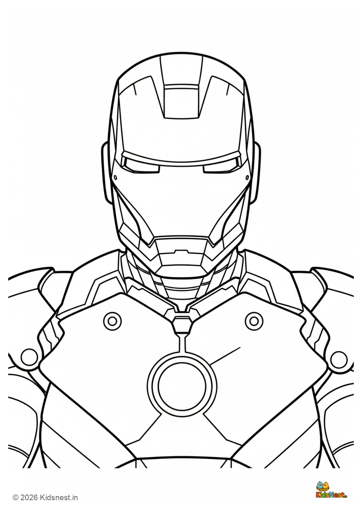 Free Printable Iron Man Coloring Page for Kids | Educational Fun