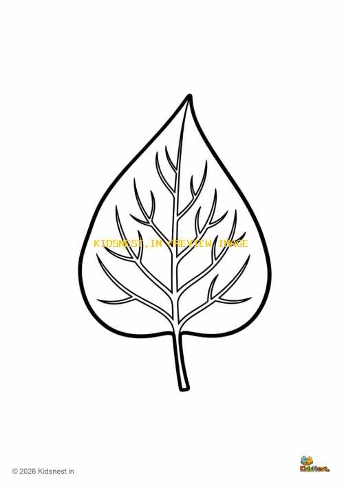 Free Printable Lilac Leaf Coloring Sheet for Kids