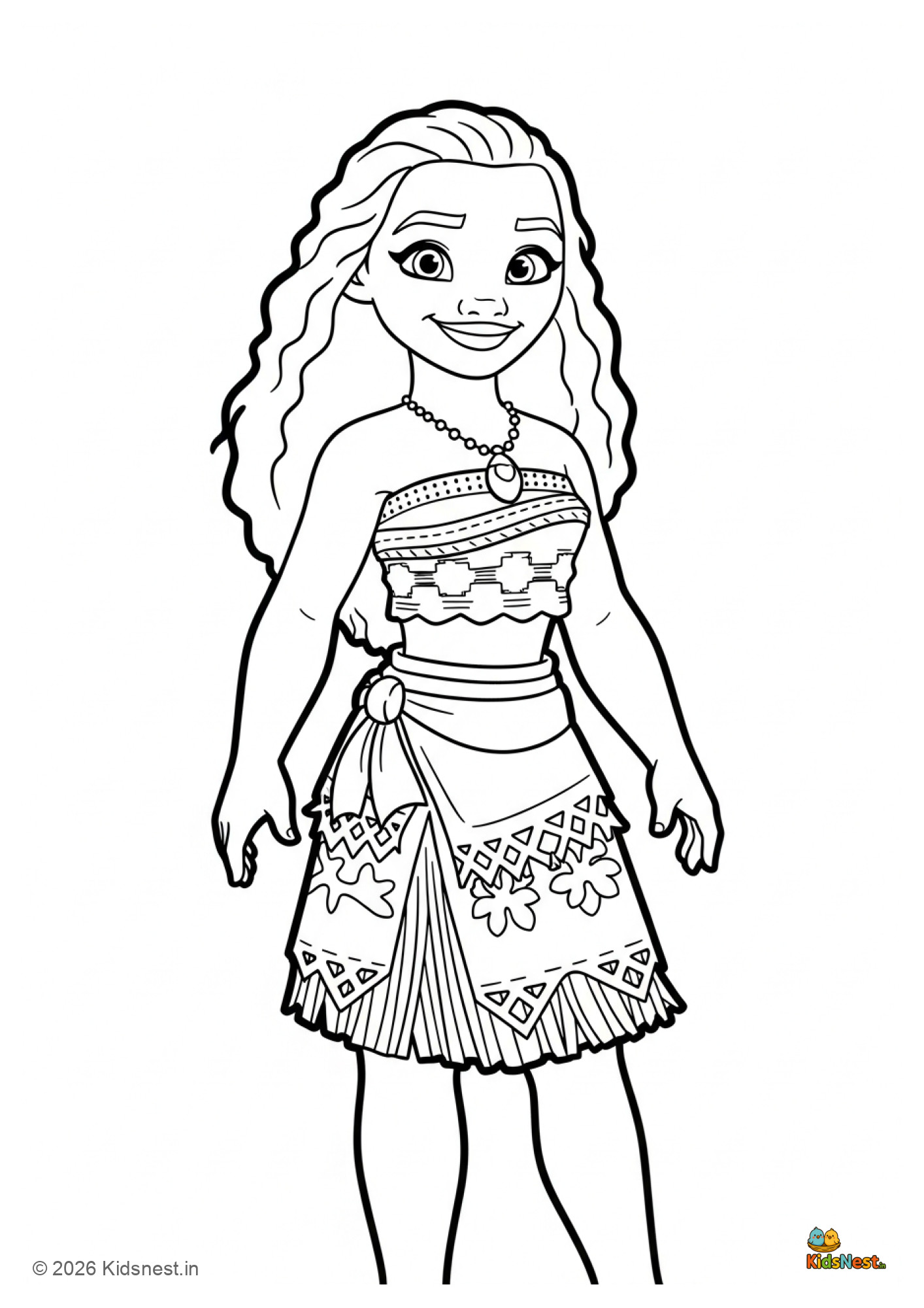 Free Printable Moana Colouring Page for Kids | Educational Fun