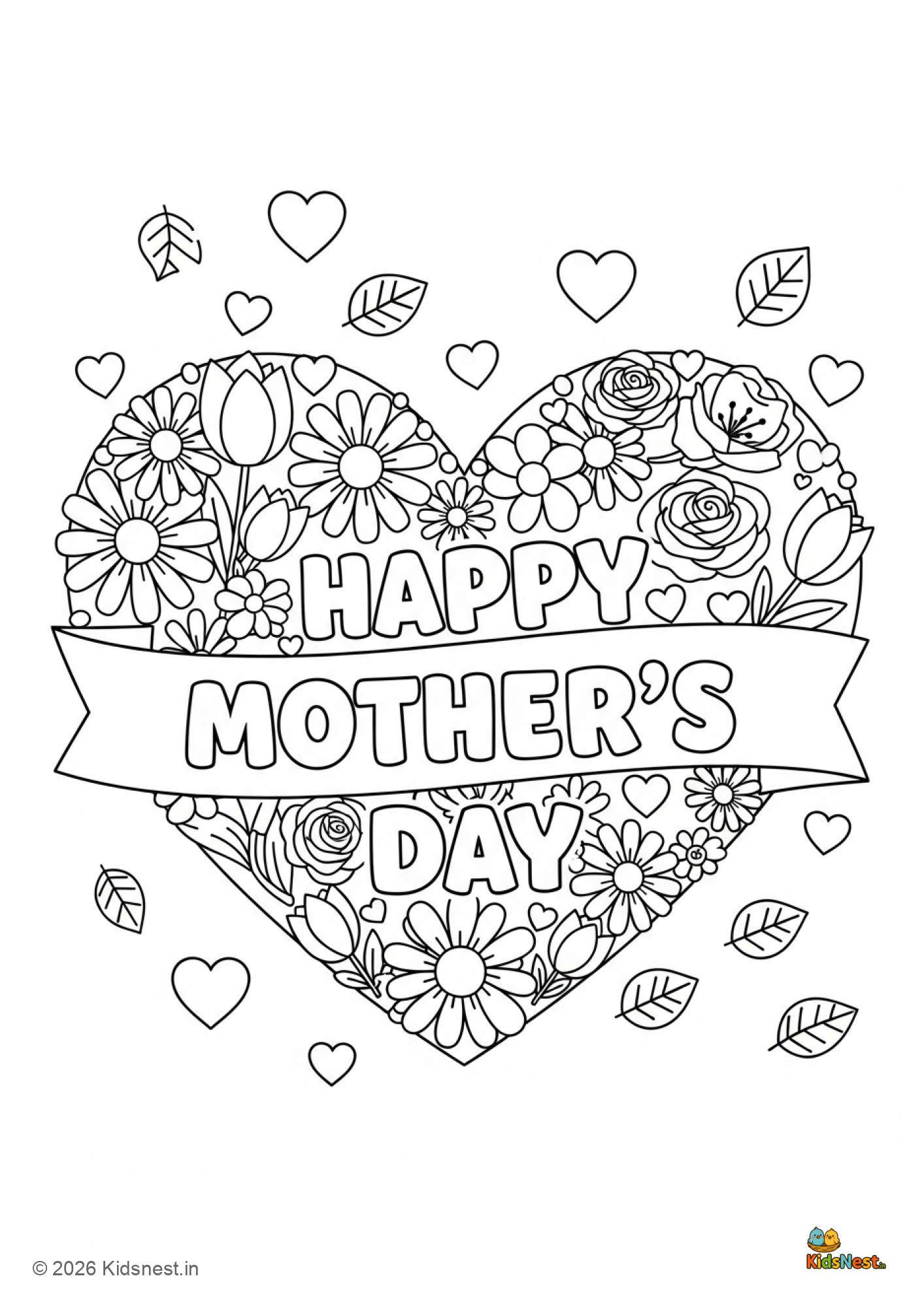 Free Printable Mother's Day Coloring Page for Kids