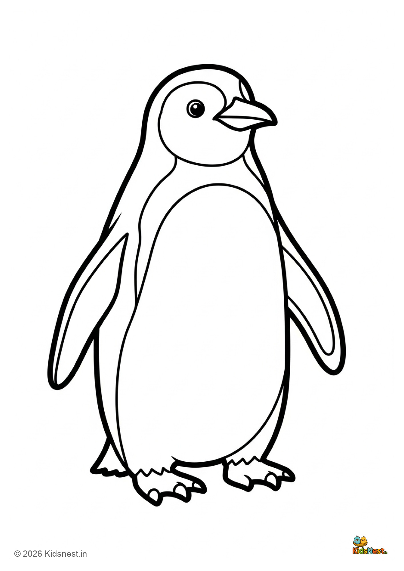 Free Printable Penguin Colouring Page for Kids | Educational Fun