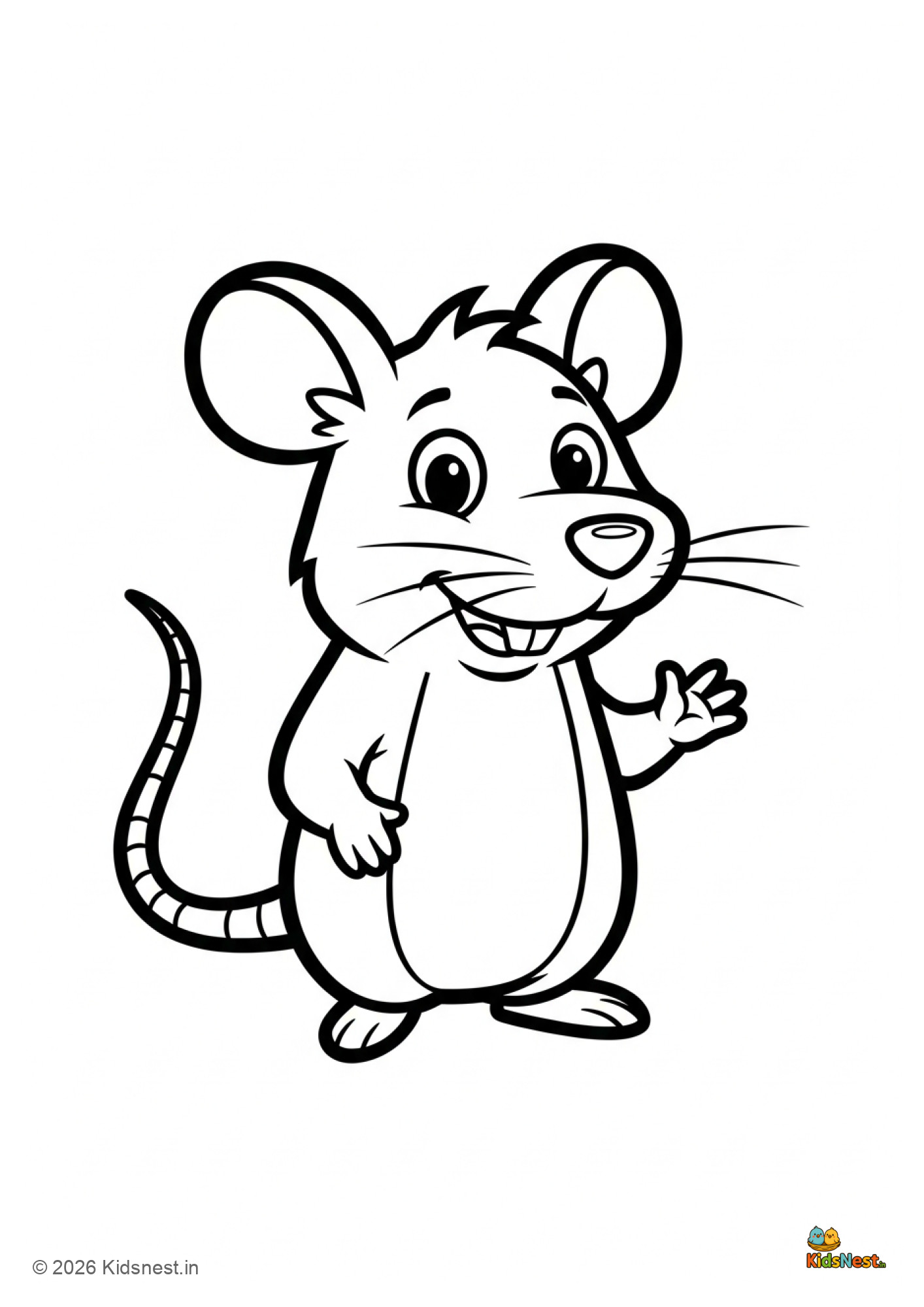 Free Printable Rat Colouring Page for Kids | Educational Fun