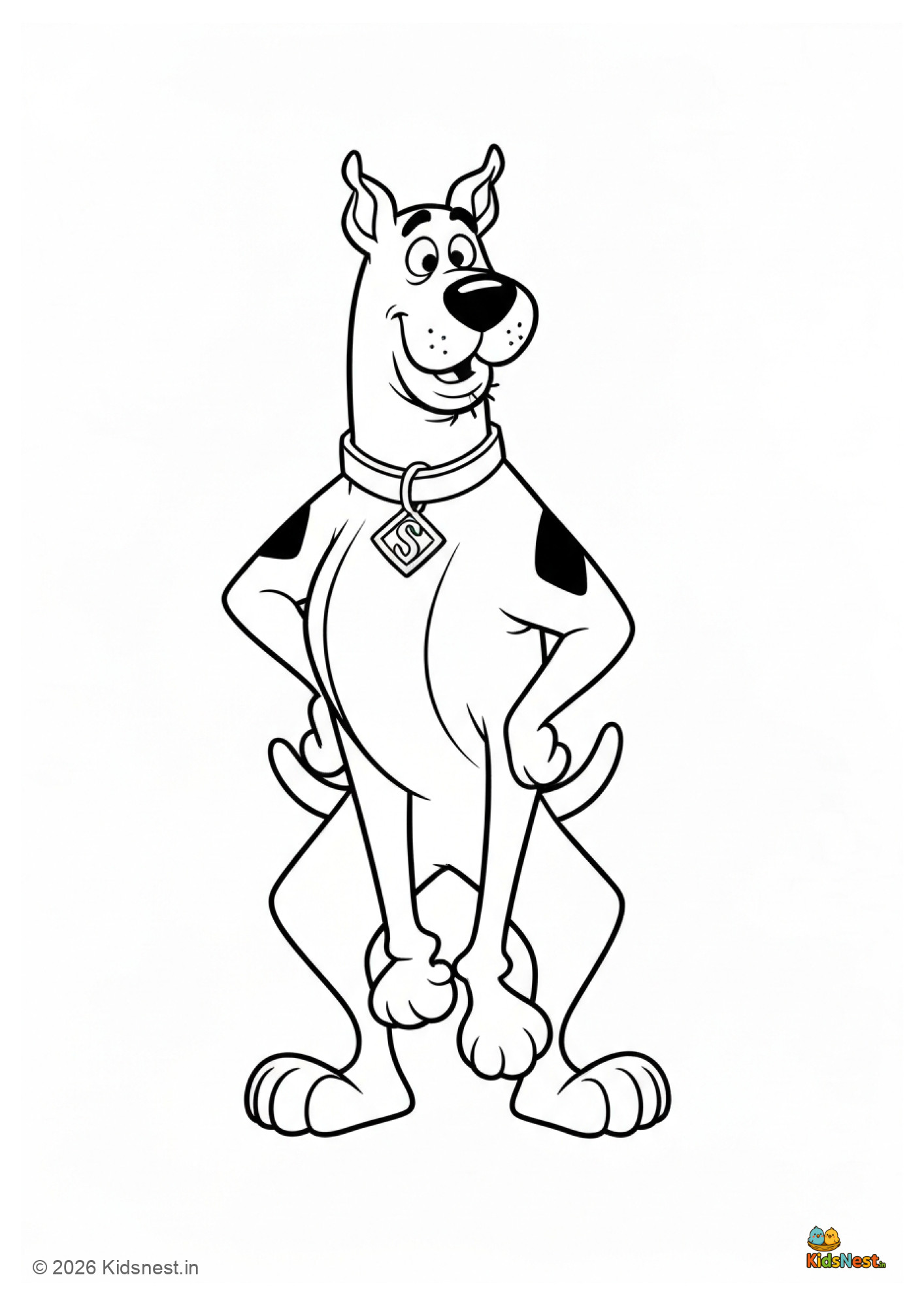 Free Printable Scooby-Doo Coloring Page for Kids