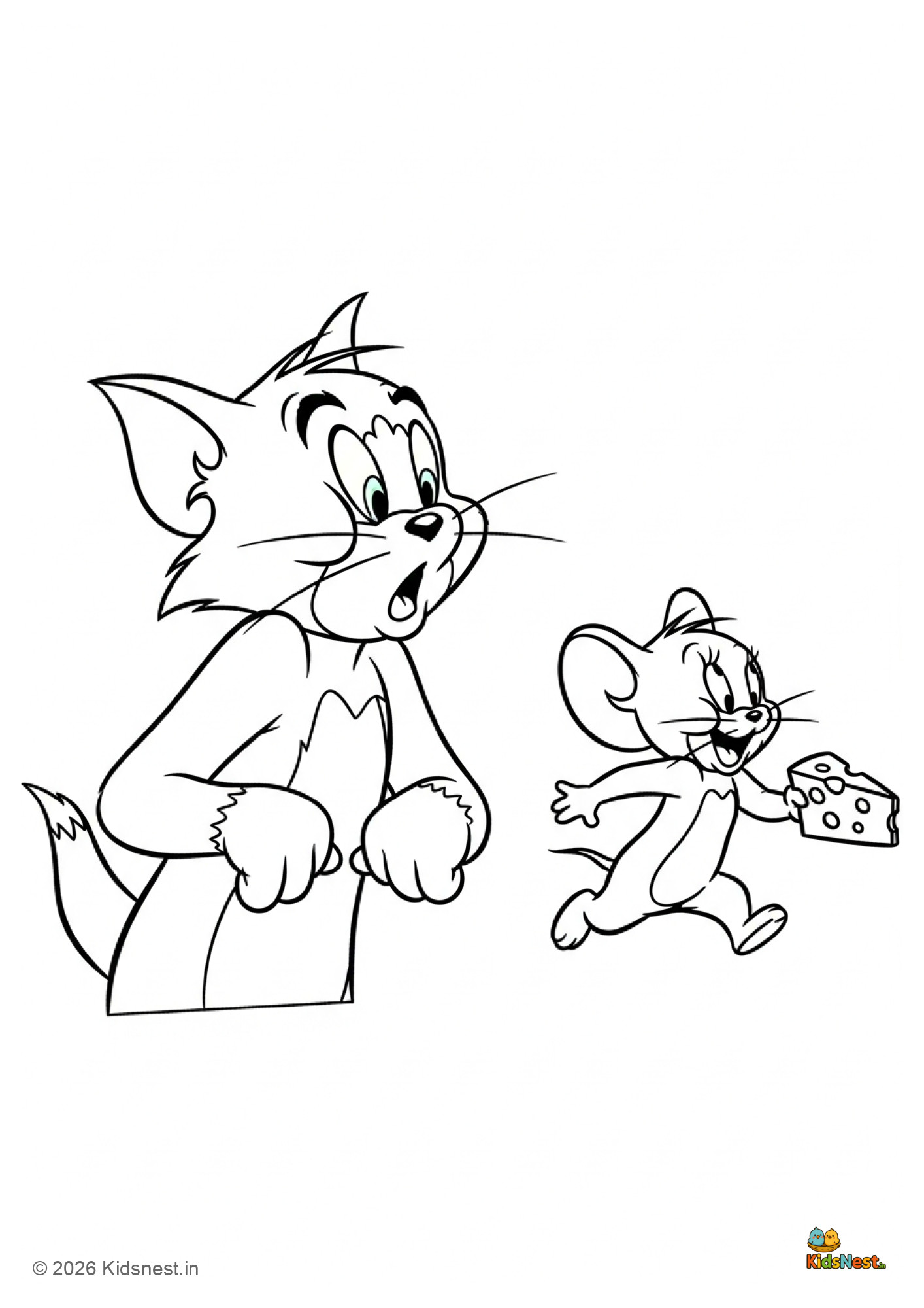 Free Printable Tom and Jerry Coloring Pages for Kids