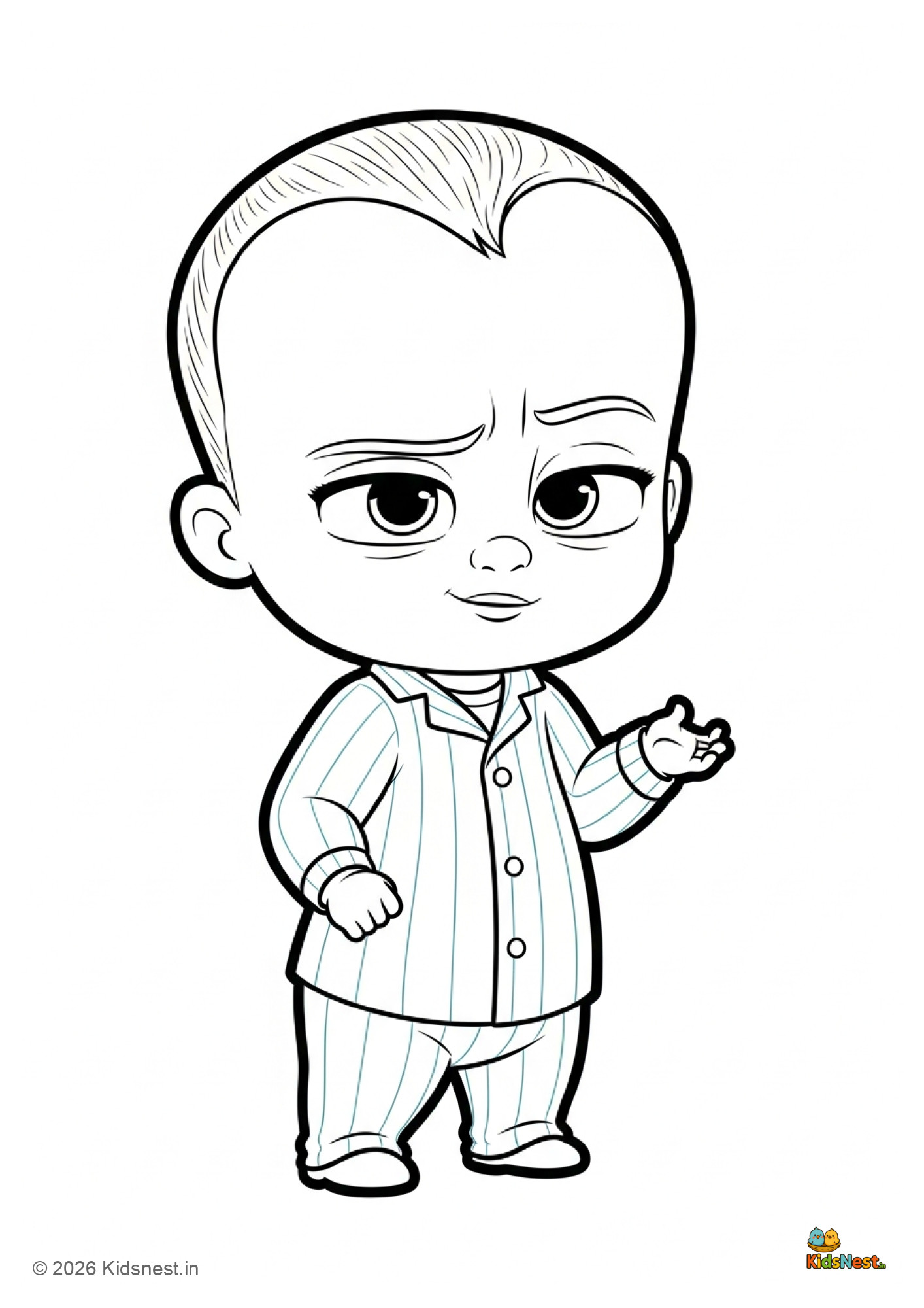 Free Tim Templeton Boss Baby Coloring Page for Kids