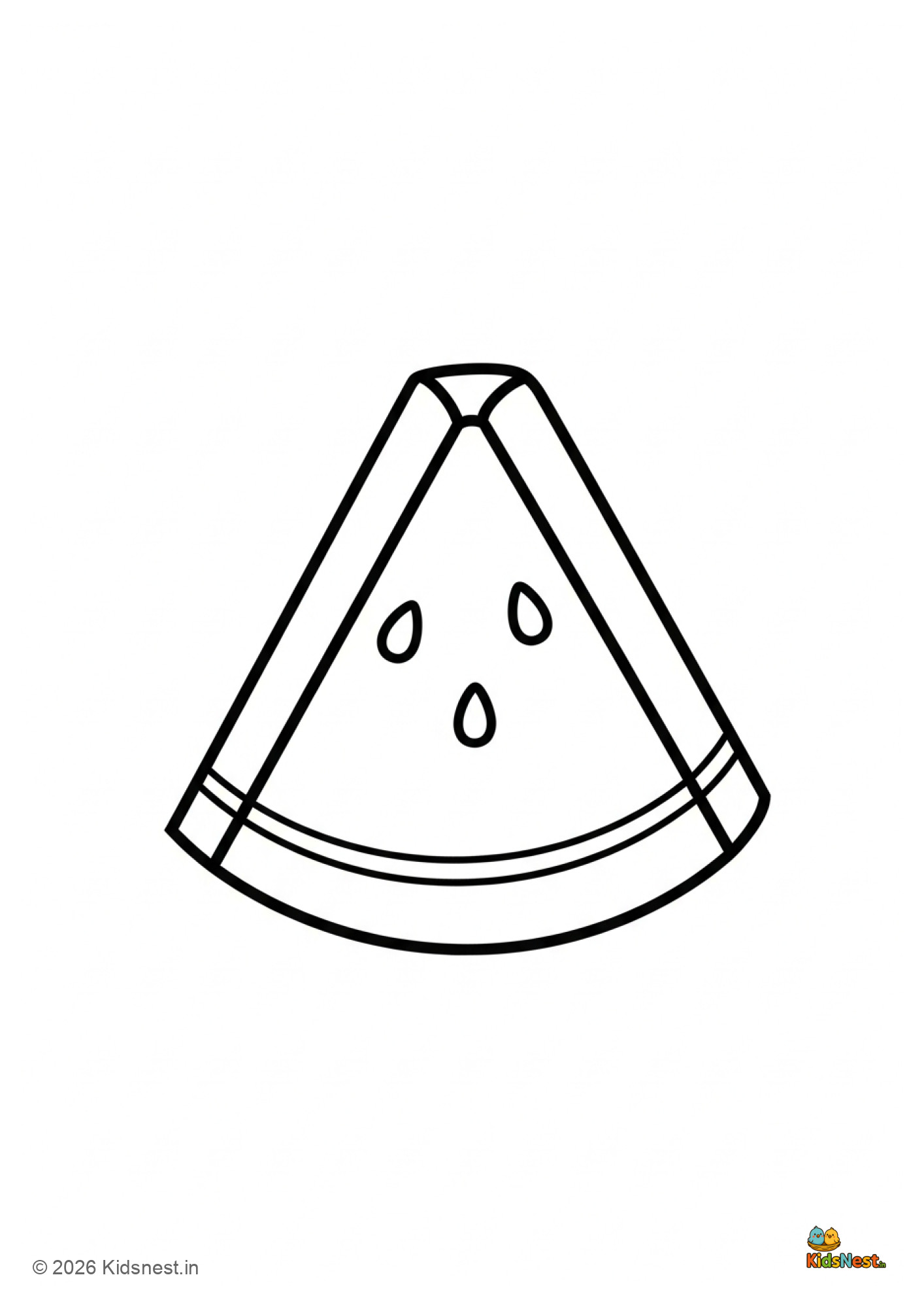 Free Watermelon Coloring Page for Kids | Printable Worksheet