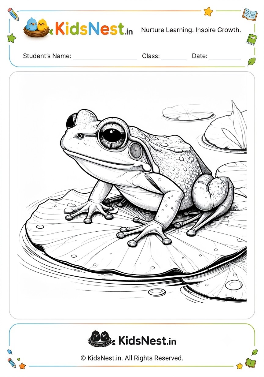 Frog Coloring Worksheet