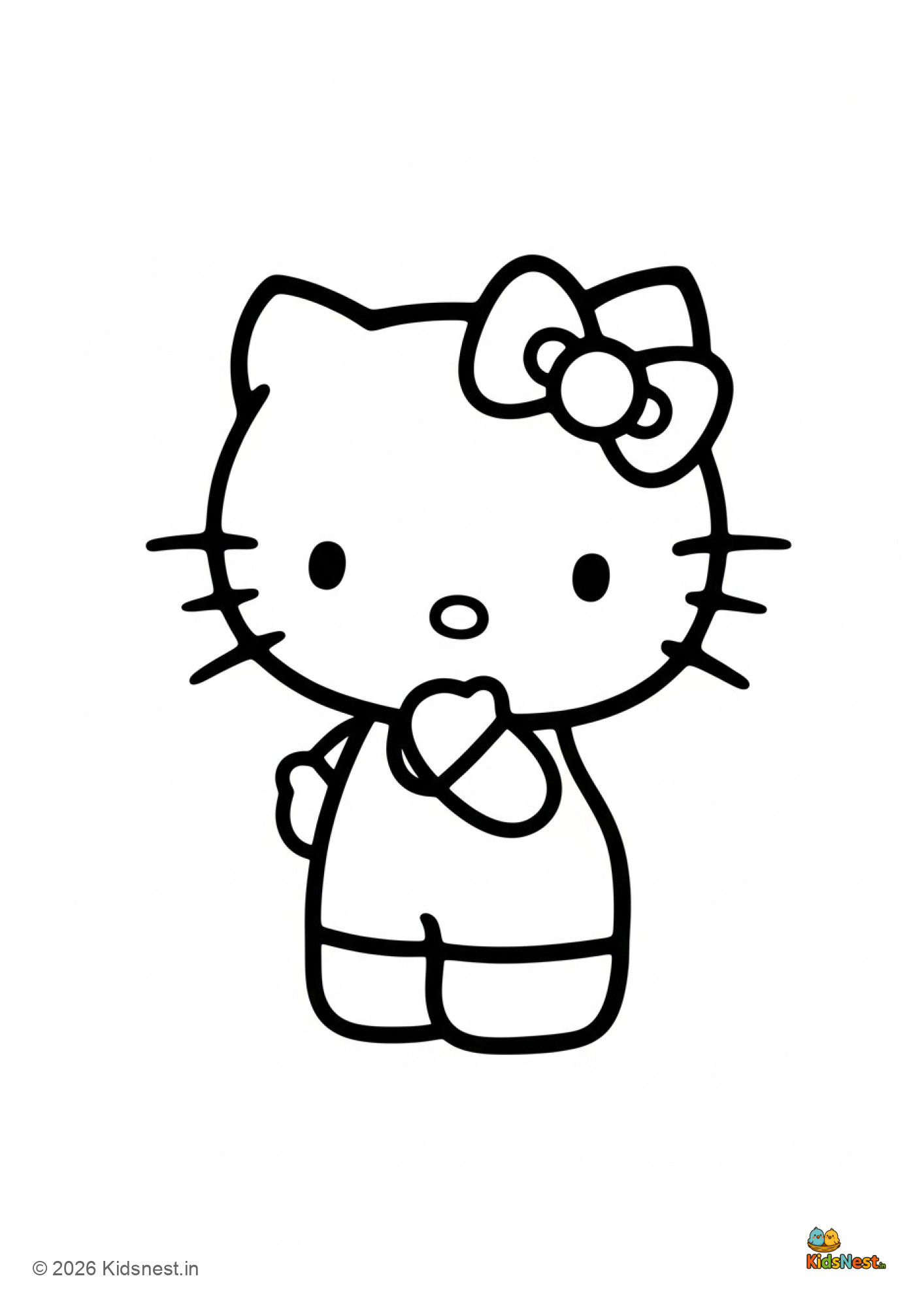 Hello Kitty Coloring Page | Free Printable for Kids