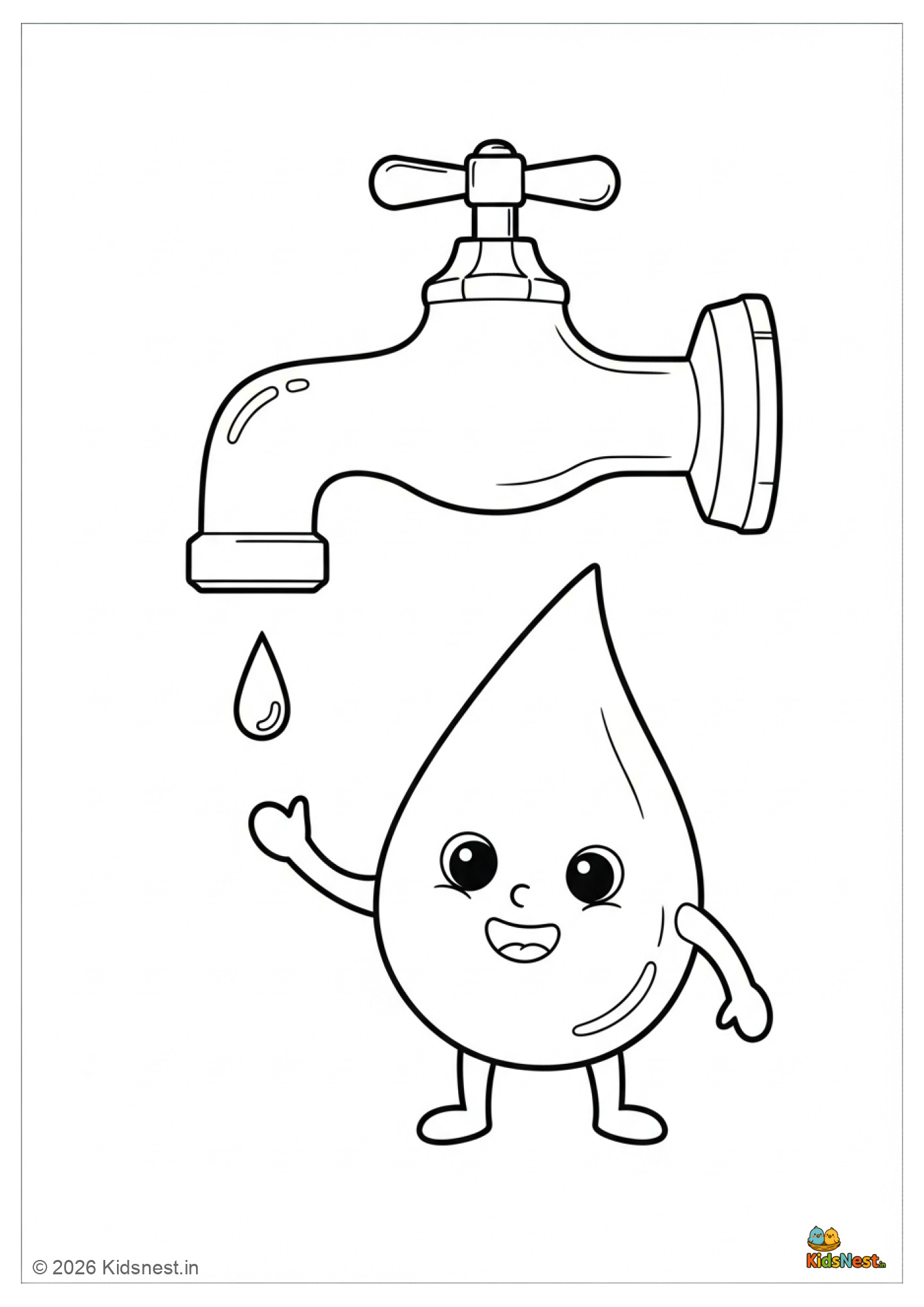 I Can Save Water Worksheet | Printable Activity for Kids