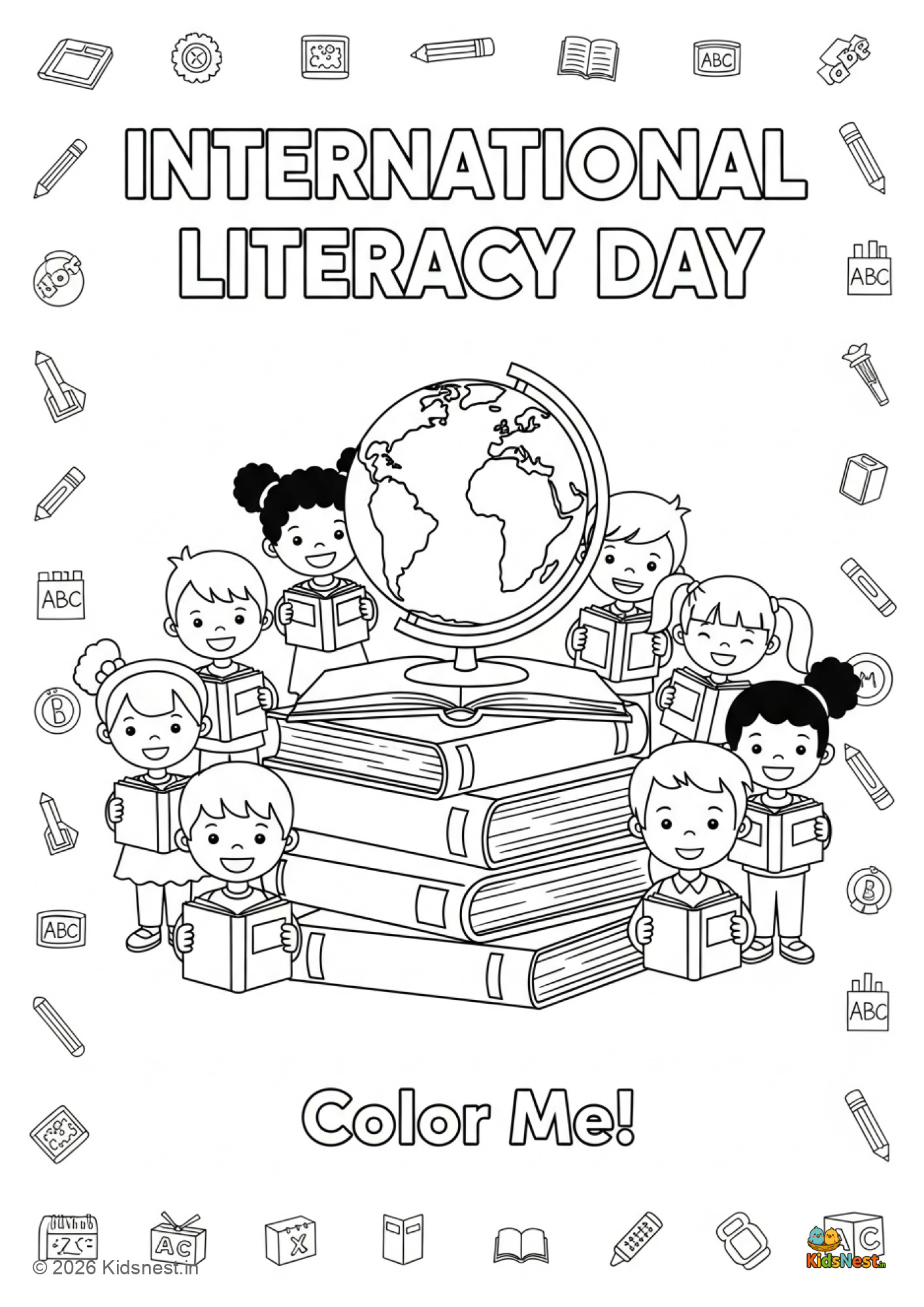 International Literacy Day Printable Worksheets for Kids
