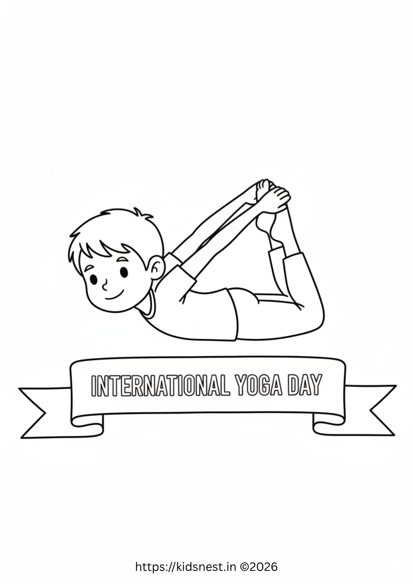 International Yoga Day Coloring Pages for Kids | Printable