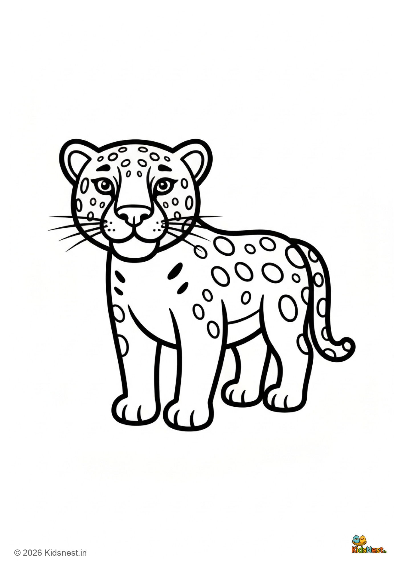 J for Jaguar Coloring Page | Free Printable for Kids
