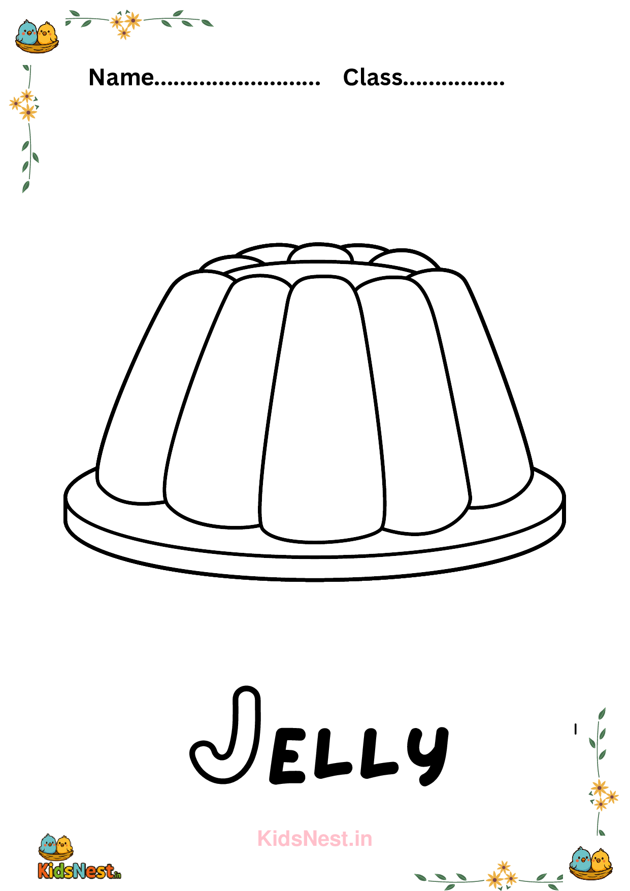 Jelly Coloring Pages for Kids - Free Printable Activity