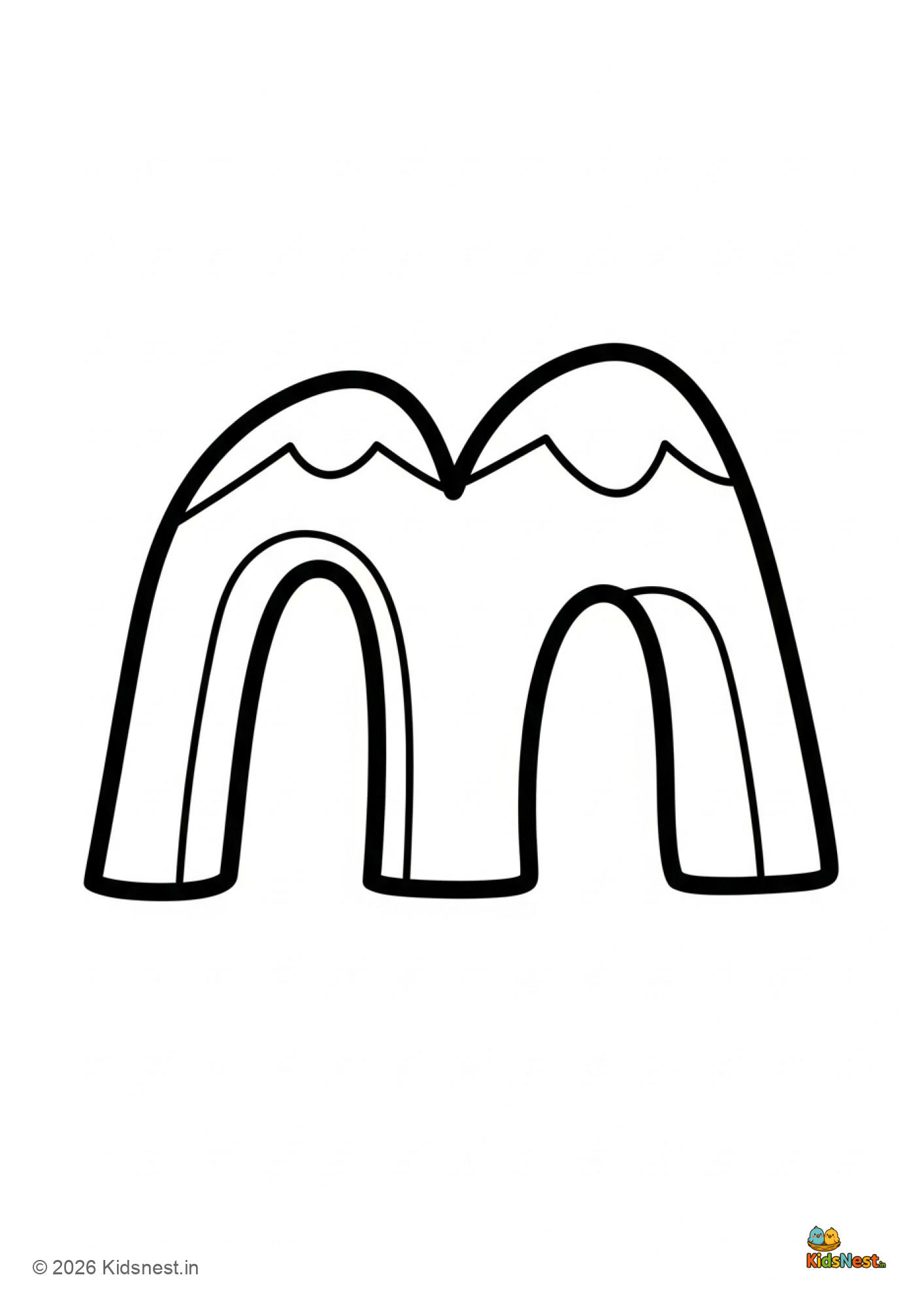 Letter M Coloring Page | Free Printable Worksheet for Kids