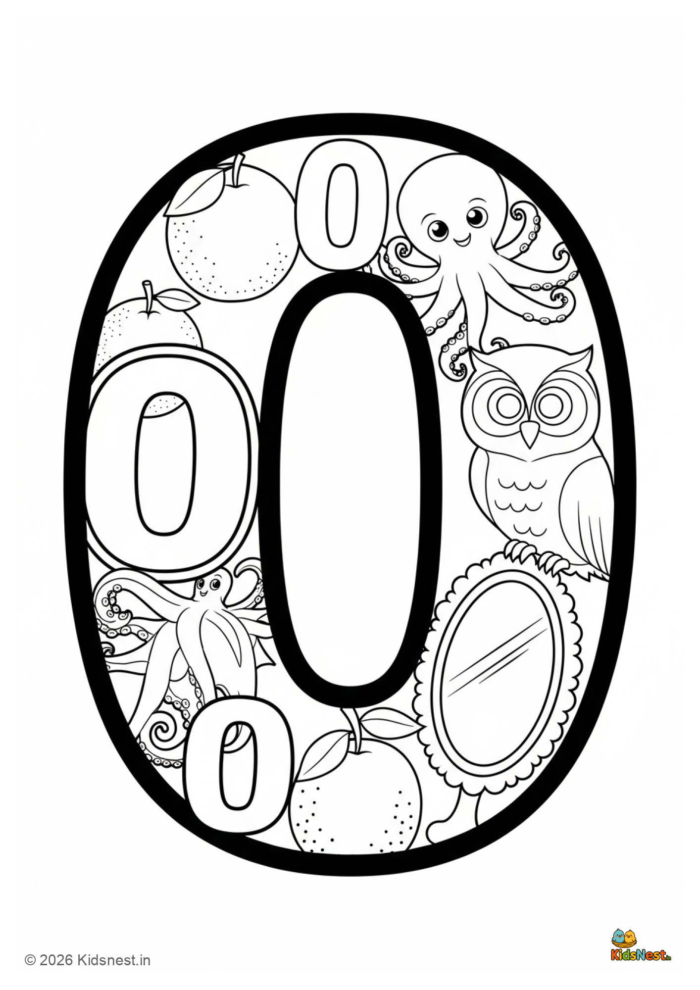 Letter O Coloring Page | Free Printable Worksheet for Kids