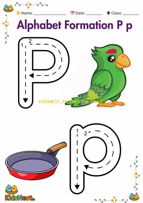 Letter P Worksheet: Trace & Learn for Kids | Printable