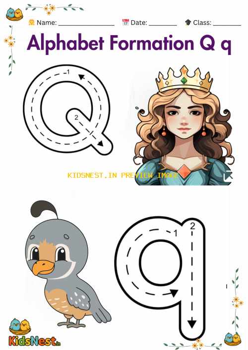 Letter Q Worksheet | Learn to Write Q | Free Printable for Kids