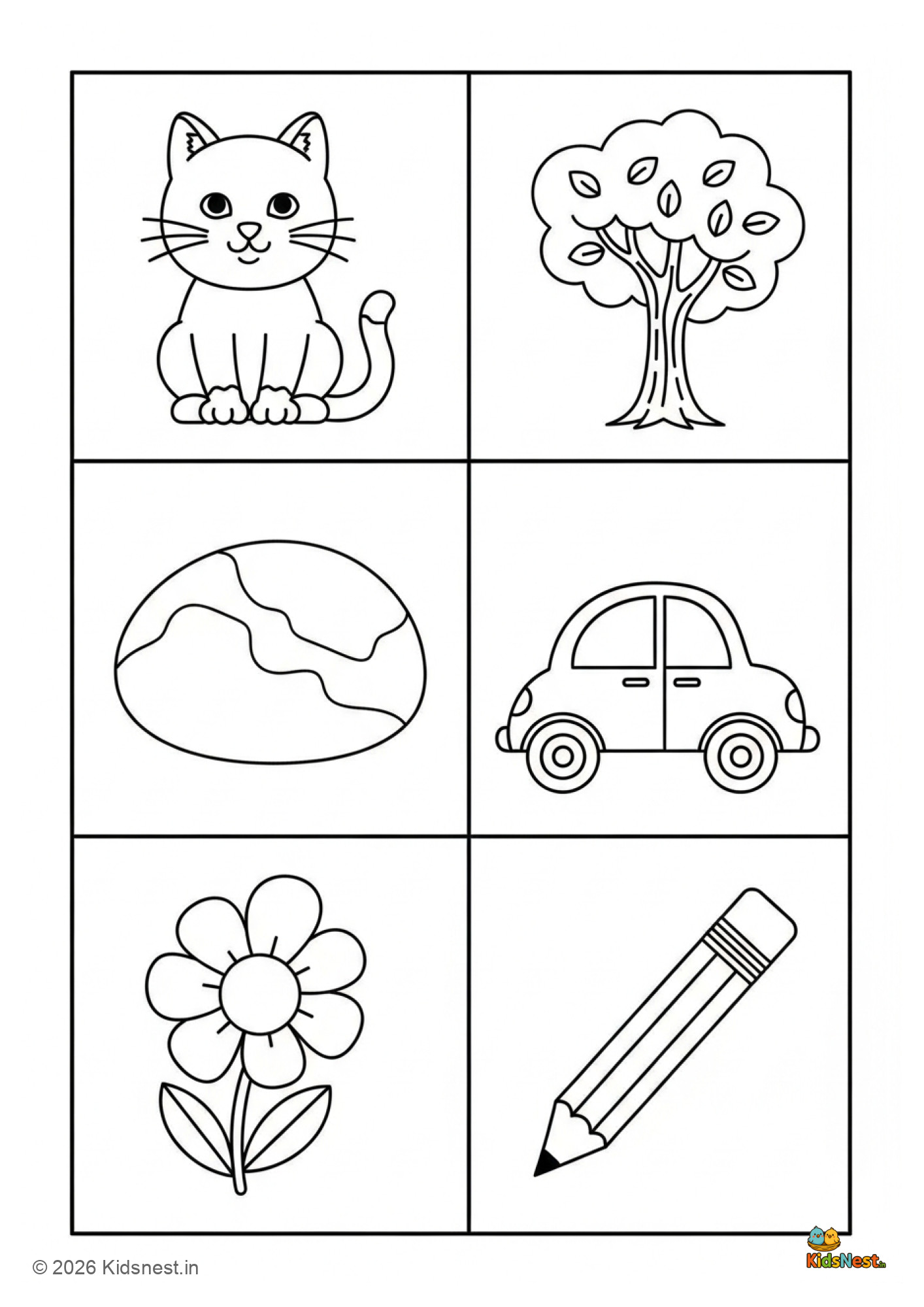 Living vs Non-Living Things Worksheet for Kids | Printable