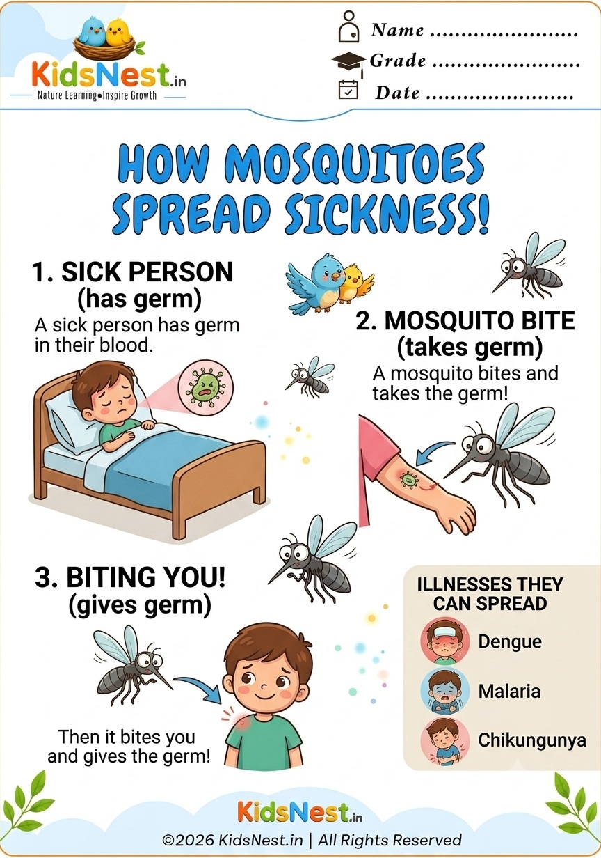 Malaria Prevention for Kids: Fun Educational Infographic