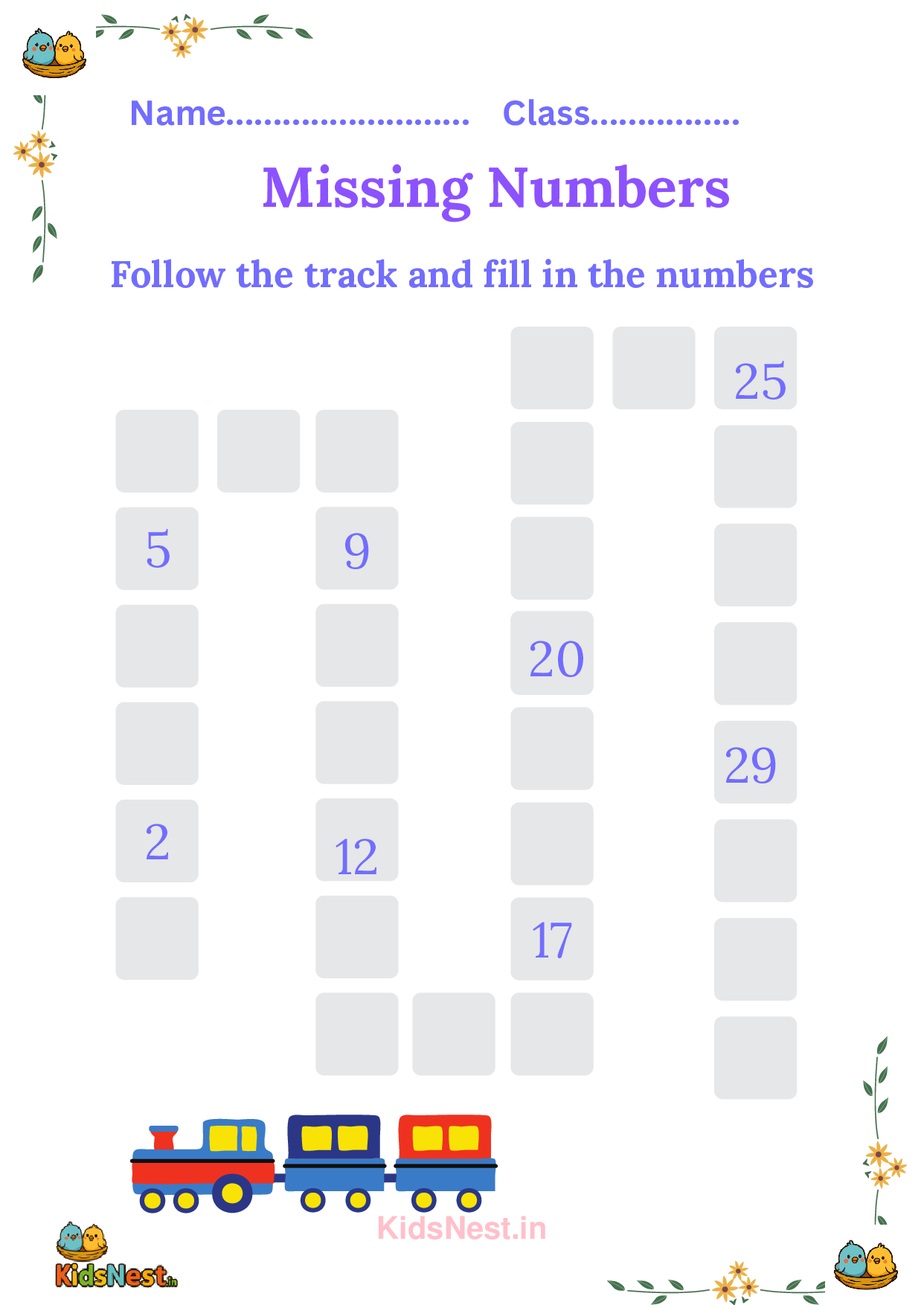 Missing Digit Math Worksheets | Printable for Kids