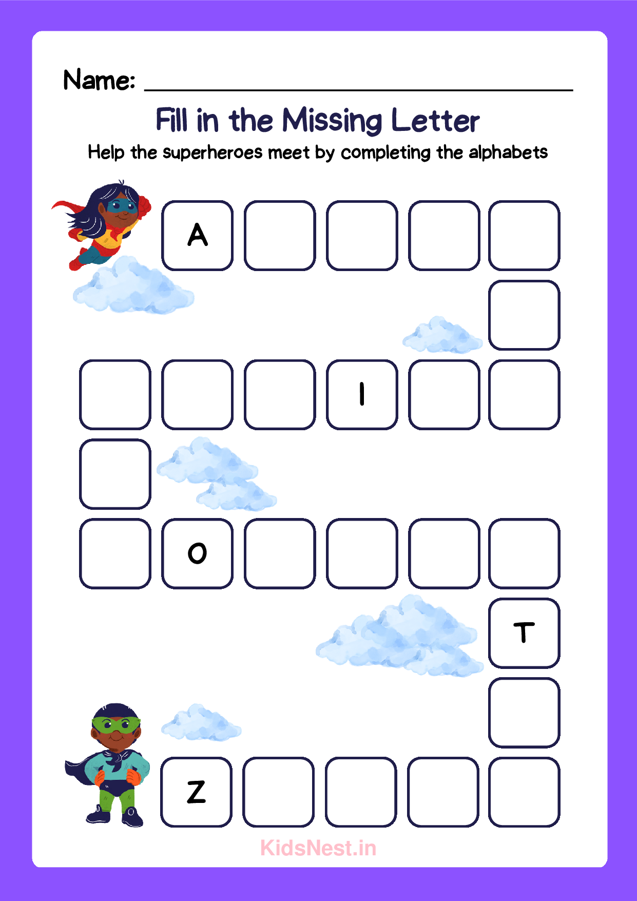 Missing Letter Activity: Learn ABCs & Spelling | Printable