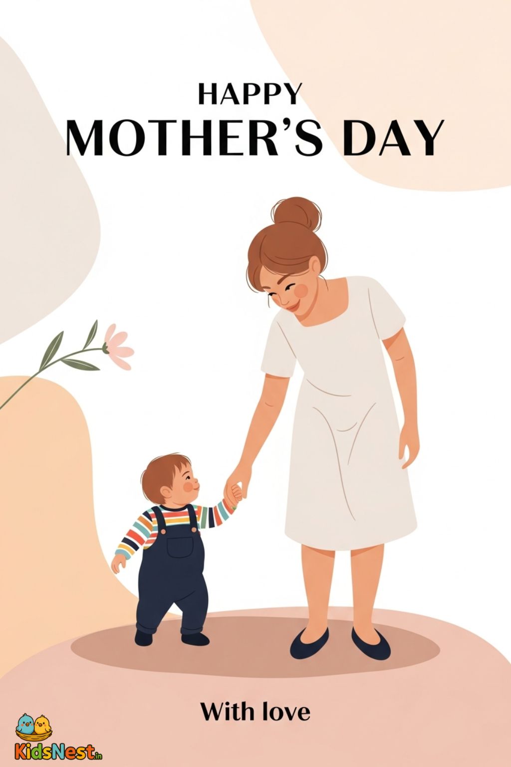 Easy Mother's Day Greeting Card Craft for Kids | Printable