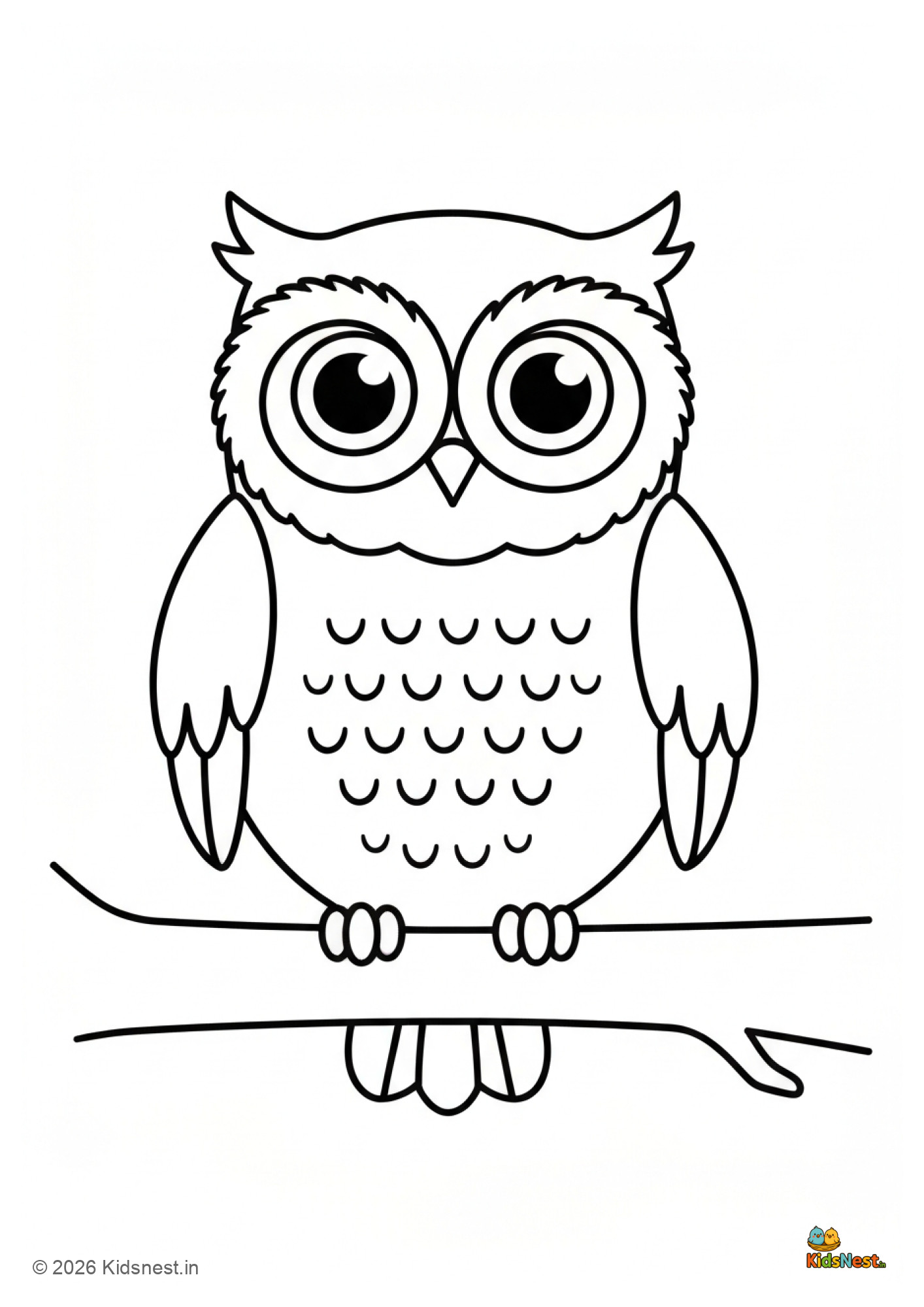 O for Owl Coloring Page | Free Printable Letter O Worksheet