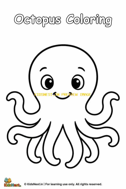 Octopus Coloring Page for Kids | Free Printable Activity