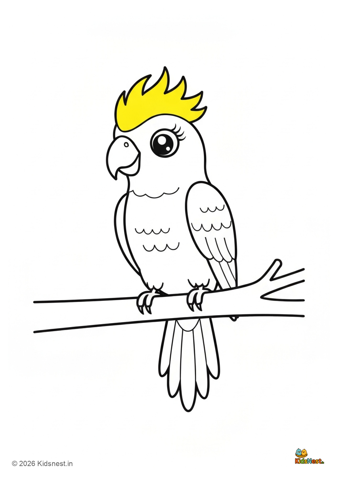 P for Parrot Colouring Page | Printable Letter P Worksheet