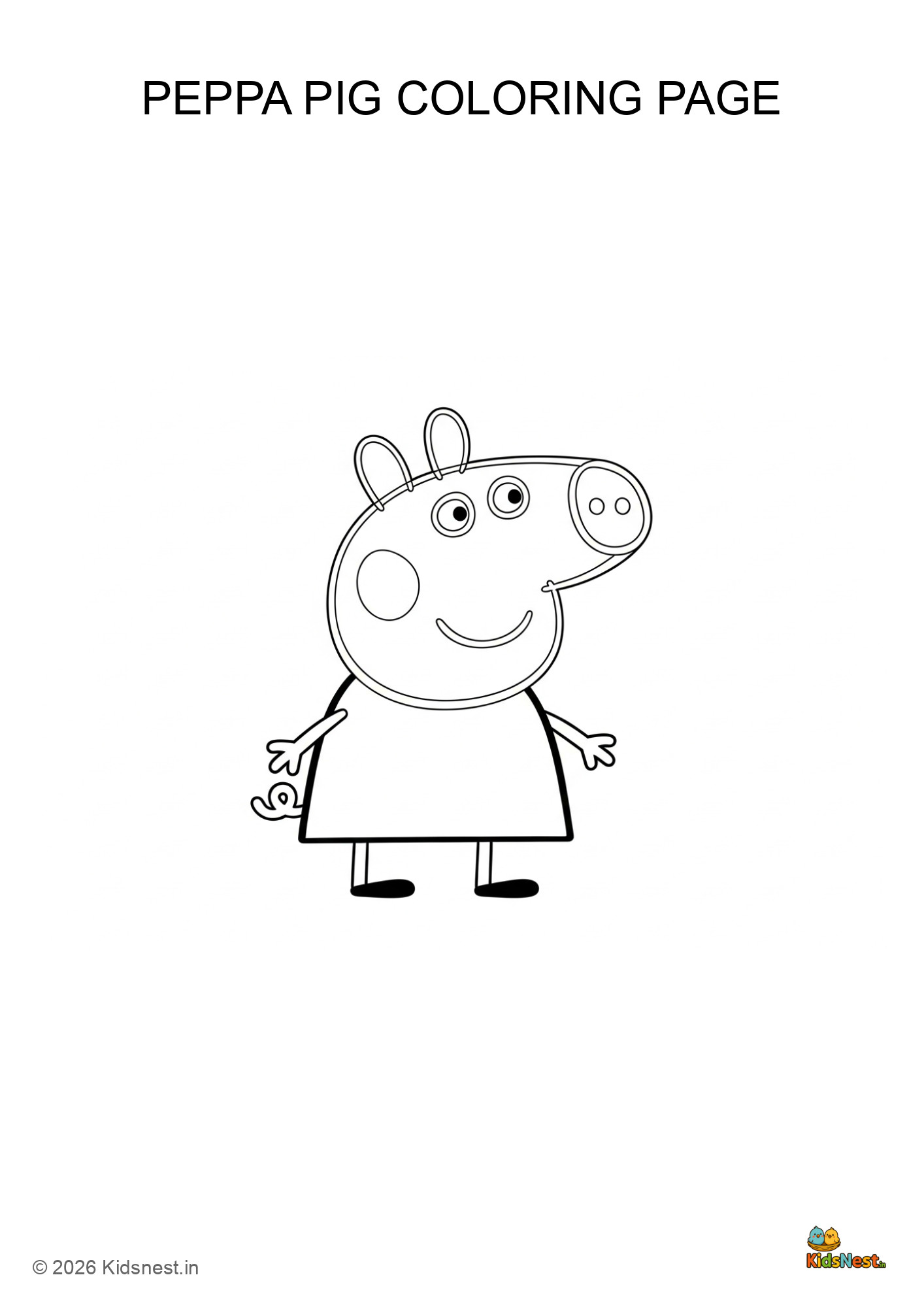 Peppa Pig Coloring Pages | Free Printable for Kids